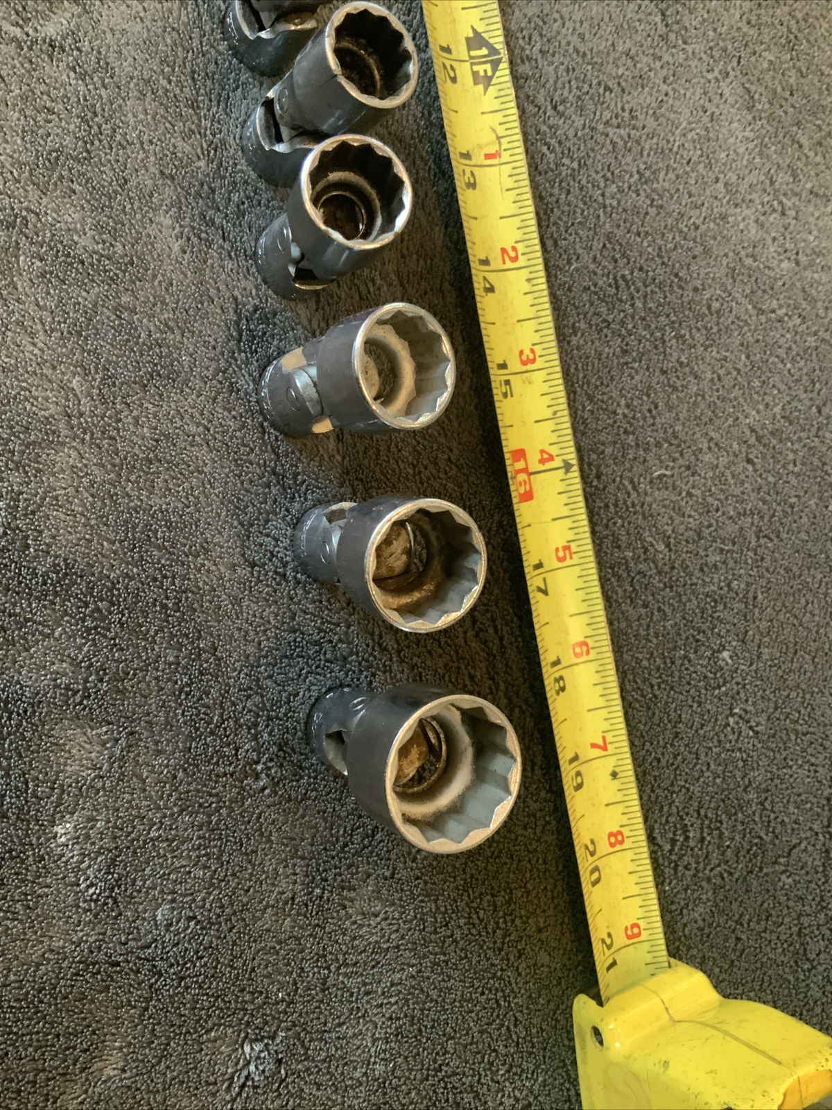 Snap On 3/8” Dr Swivel Socket Set, 12pt, 3/8, 1/2, 9/16, 5/8, 11/16, 3/4, 7/8…a