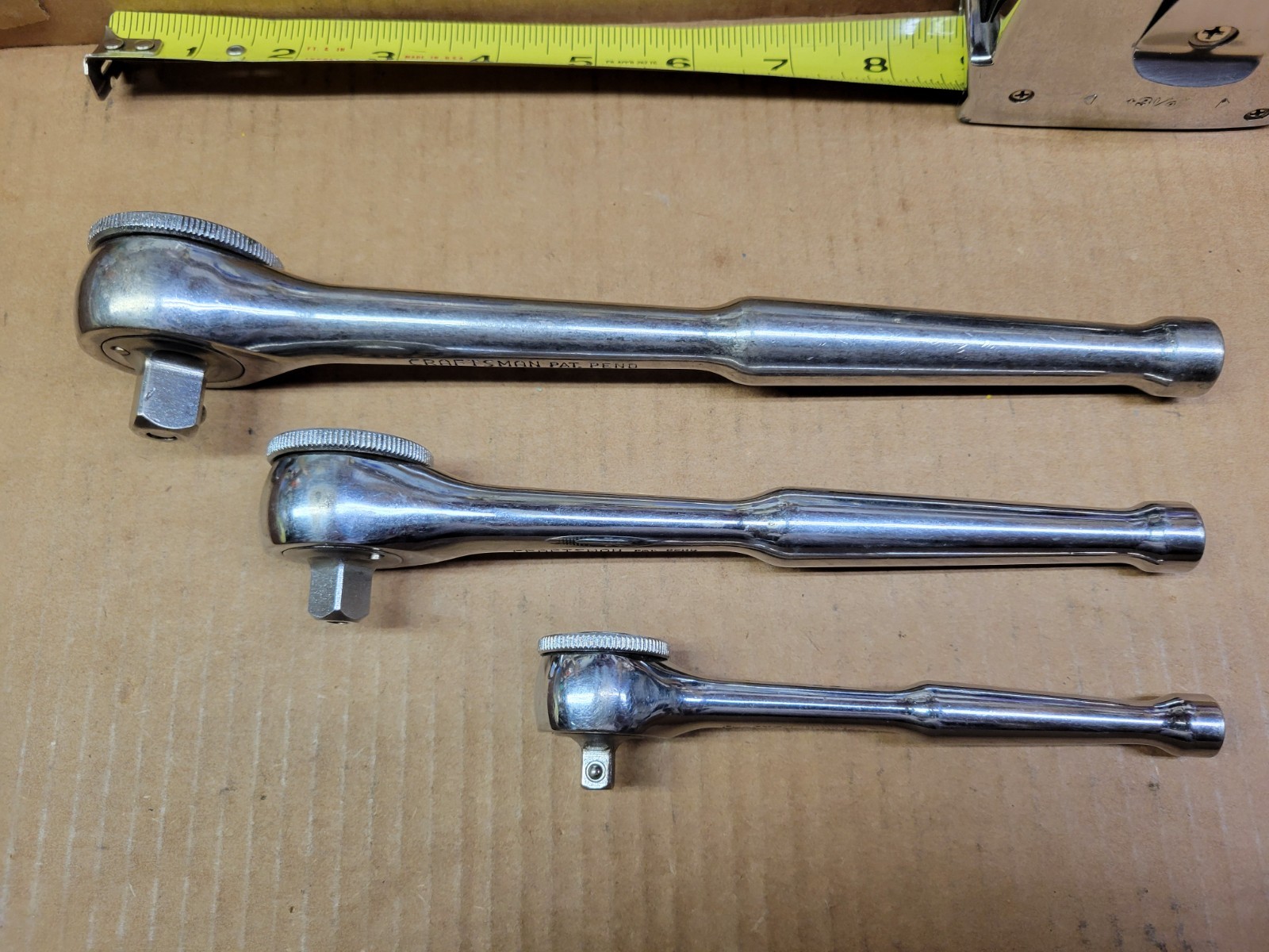 Craftsman USA 3-Piece Gold Label EE Series Thumbwheel Quick-Release Ratchet Set