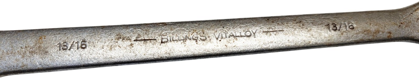 Vintage Billings Vitalloy USA 1167-A 13/16 SAE 12 Pt. Open Box End Wrench