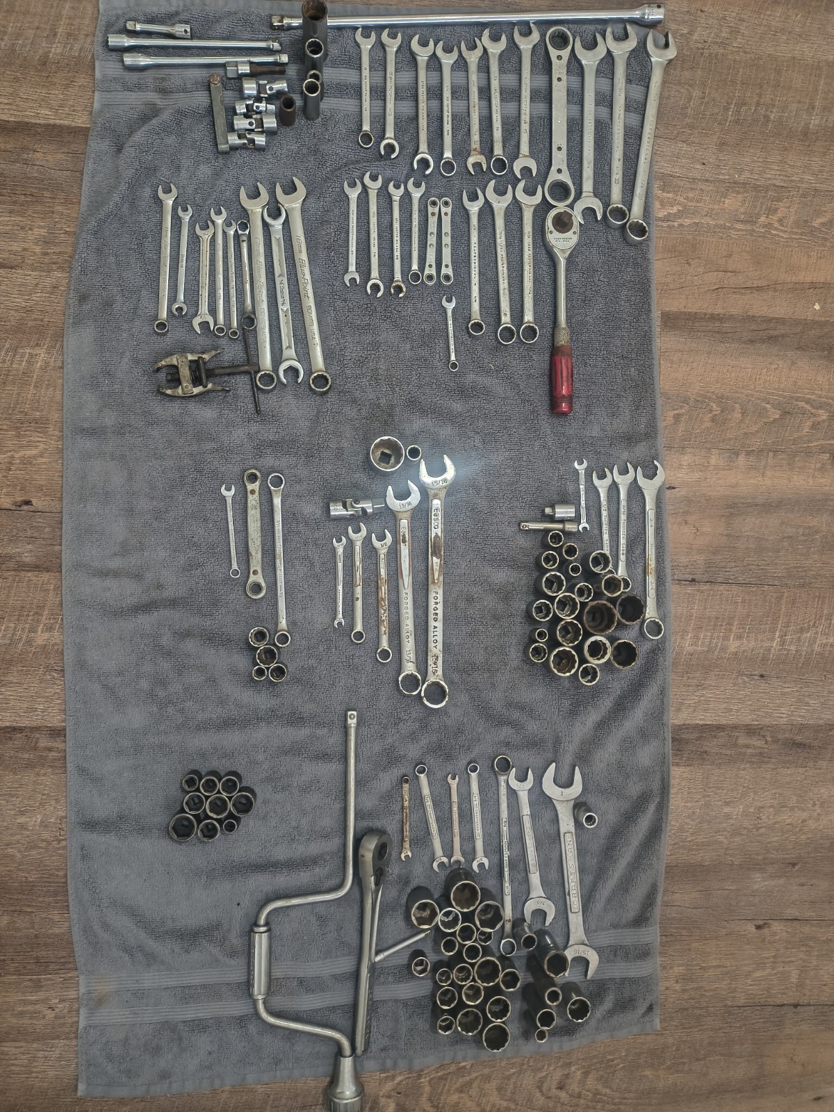 Lot Of 132 PROTO, SNAP ON, BLUE POINT, THORSEN, EASCO, CHALLENGER, CRAFTSMAN,