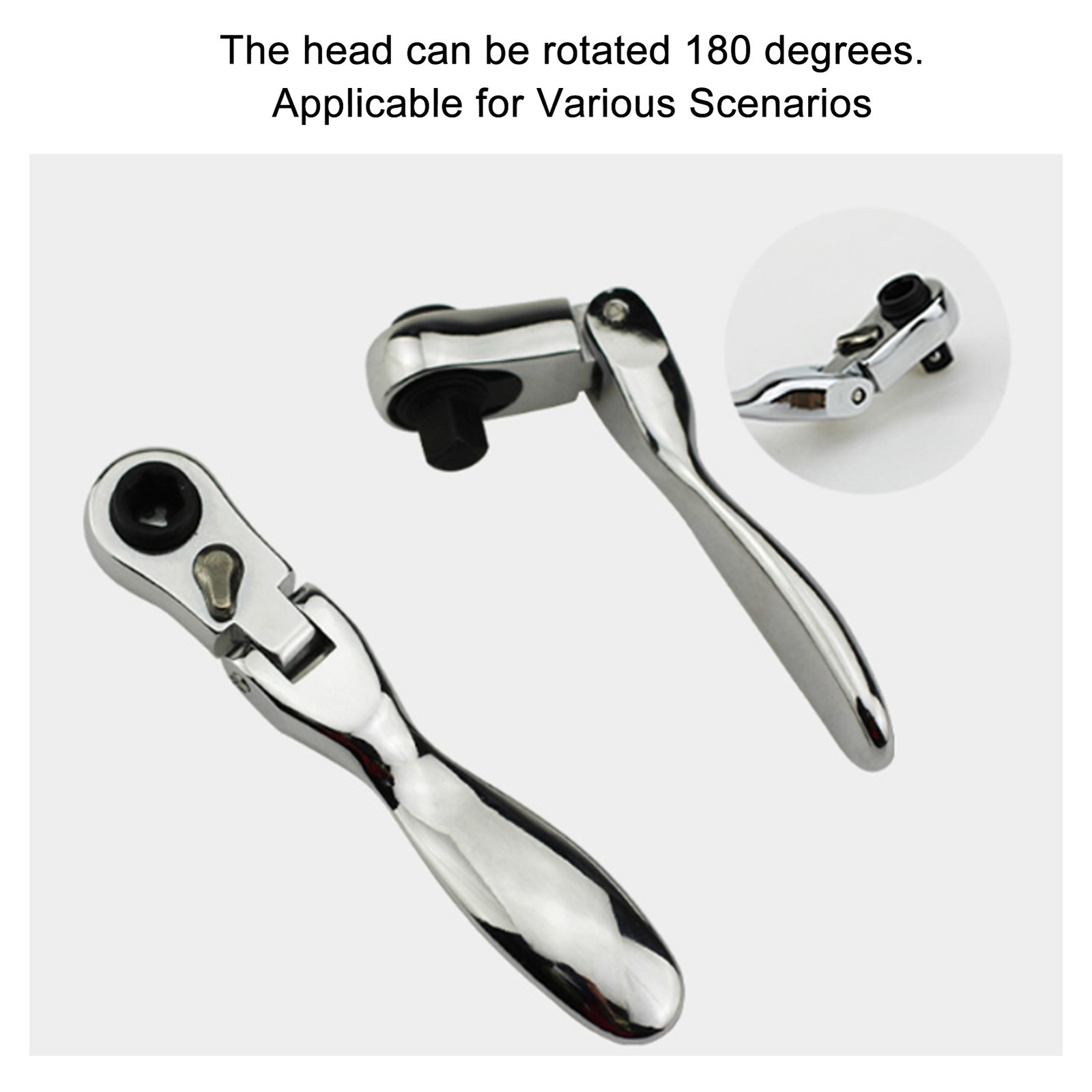 Ratchet Wrench Spanner Double Heads Repair Tool Both Way Rotatable Wr SU2