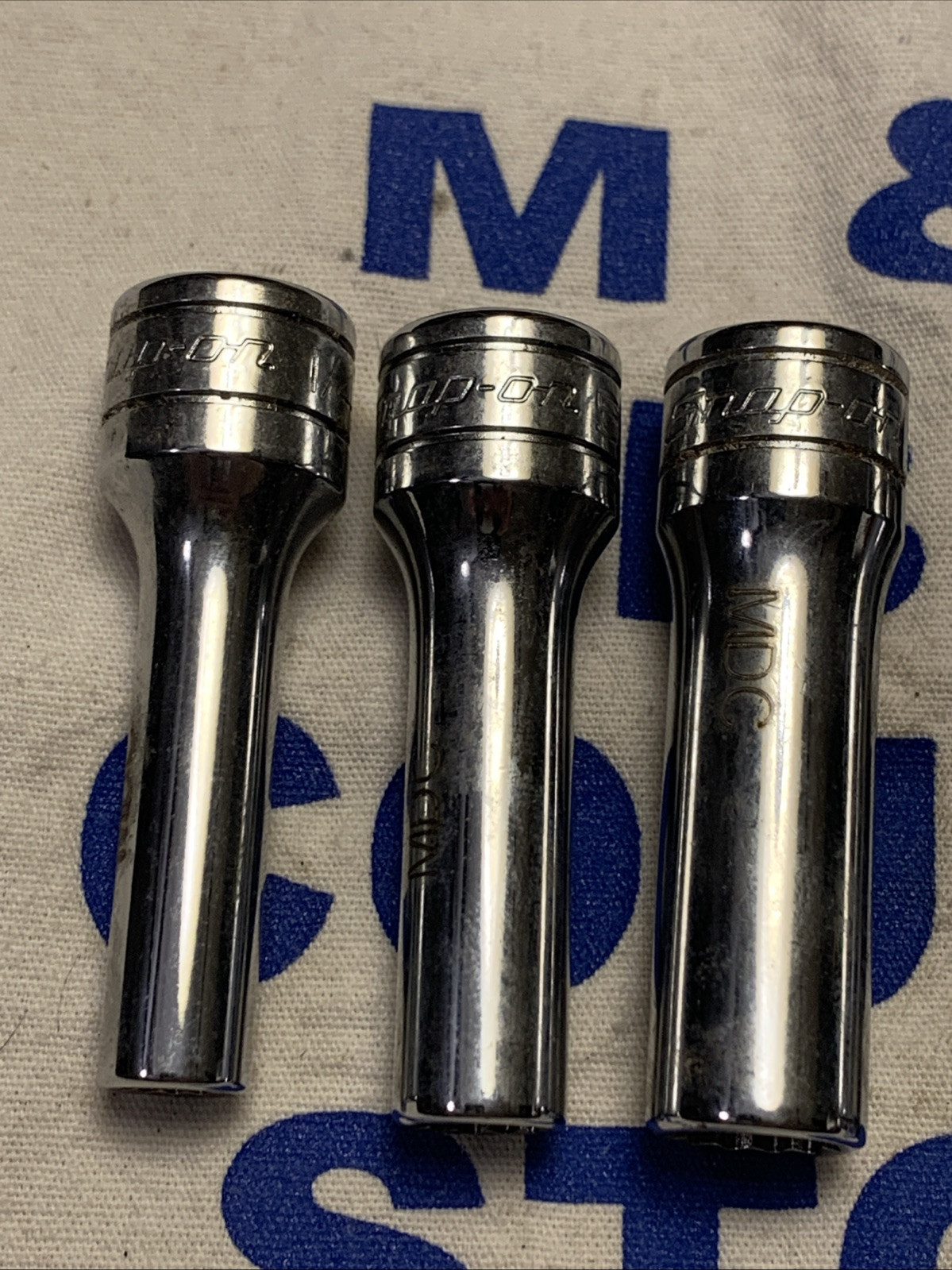 1996 Snap-on Tools USA 3/8″ Drive 12pt SAE 1/4-916″ 6pc Deep Socket Set