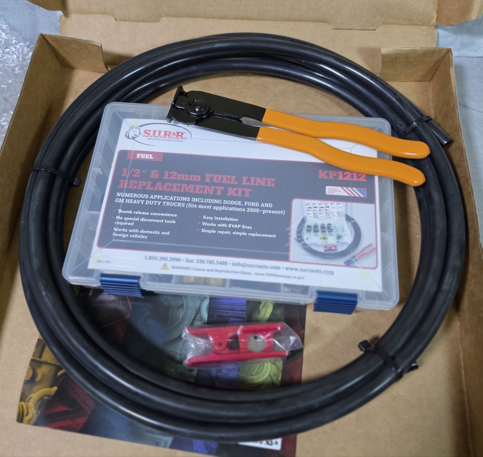 S.U.R.&R 1/2″ & 12mm Fuel Line Replacement Kit KP1212 SUR&R