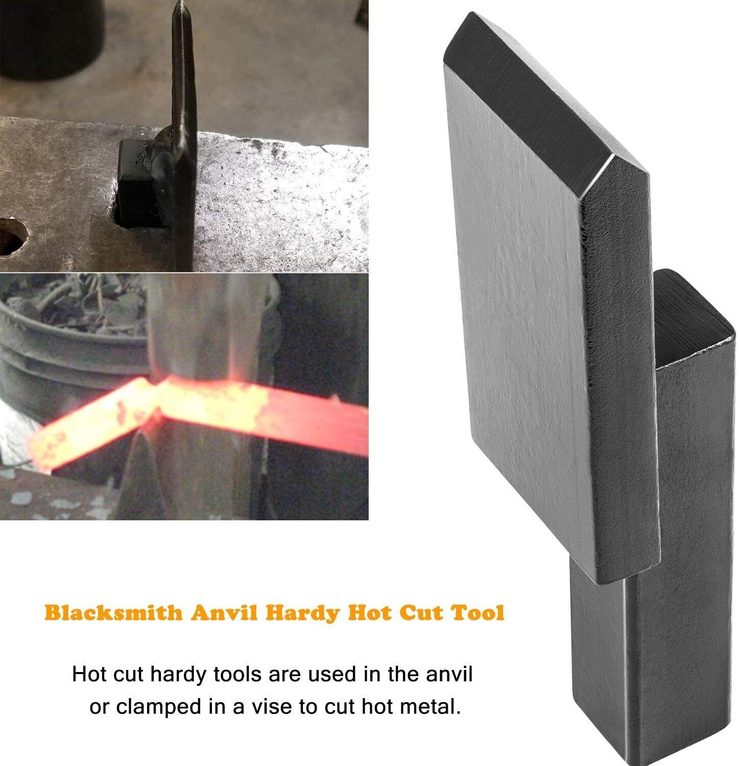 4Pcs 1 Inch Blacksmith Anvil Hardy Tool Set Creasing Stake Hot Cut Bottom Fuller