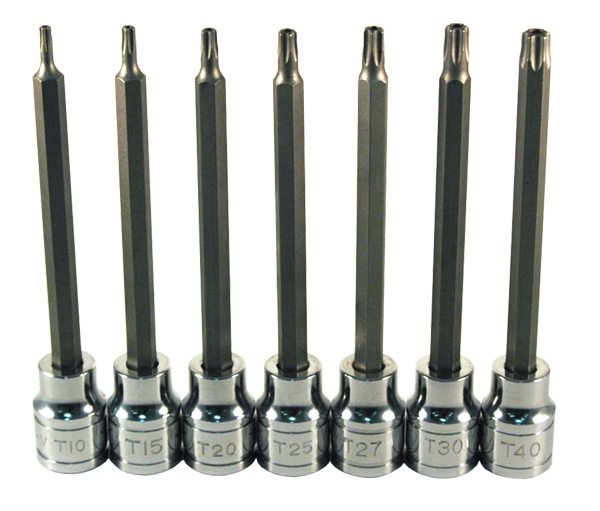 ATD 7pc XL Tamper Proof Torx star Bit Socket Set, Lifetime Warranty! #13776