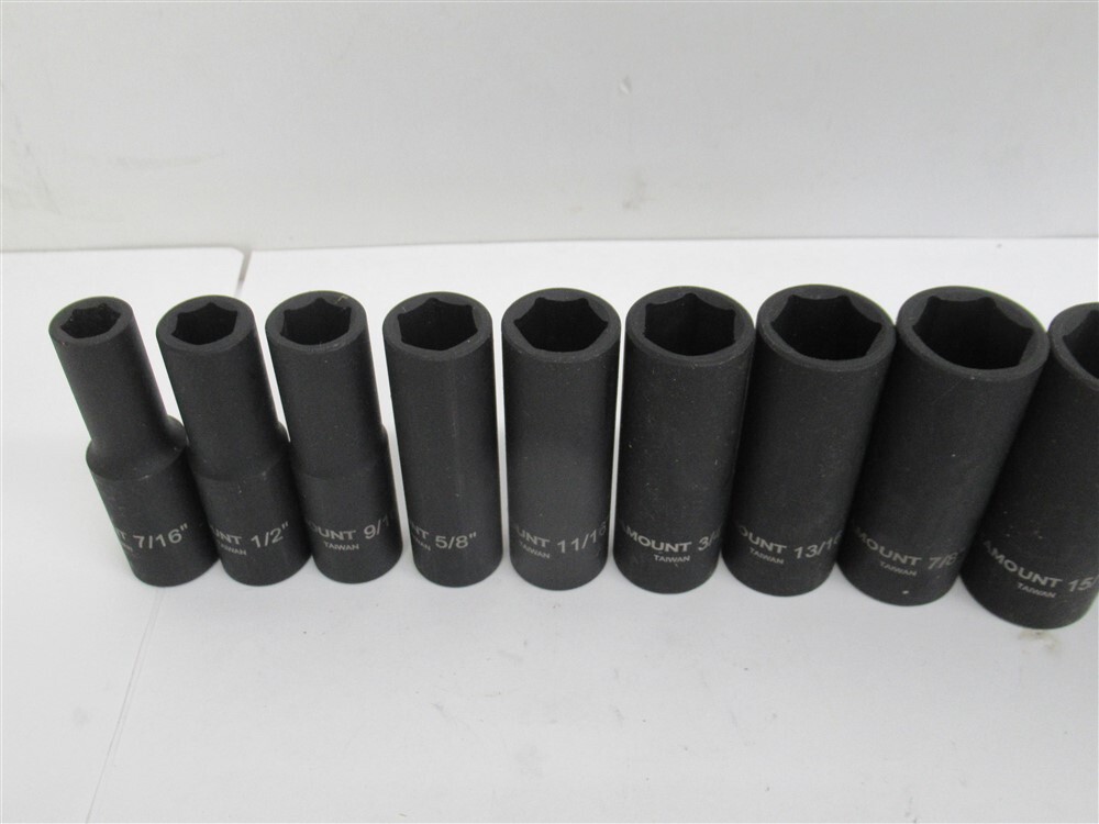 Paramount 07574767, 7/16″ to 1-1/16″ Deep Impact Socket Set, 1/2″ Drive, 11pc.