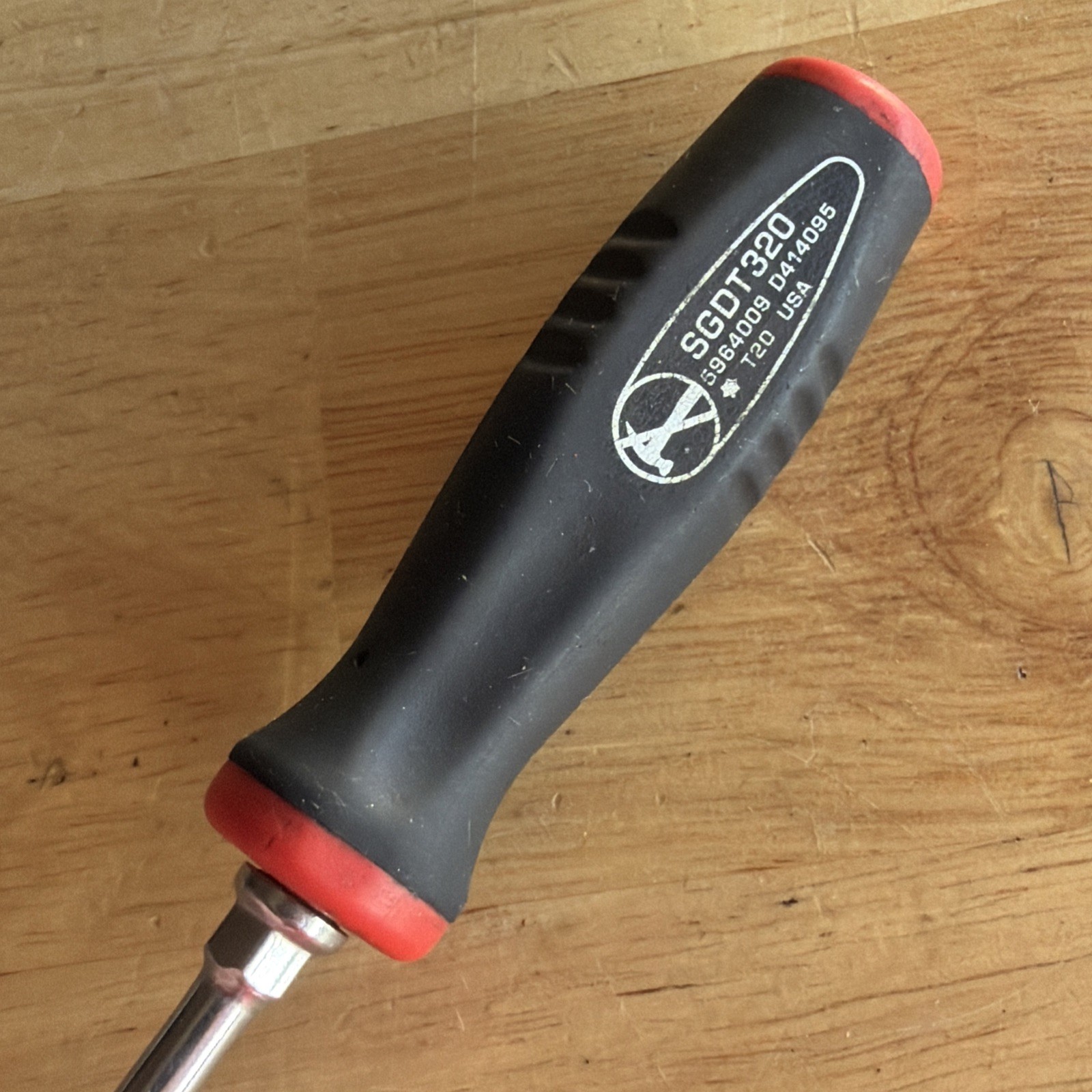 Snap On Tools Mini T20 Torx Driver Screwdriver Red Black Soft Grip SGDT320 USA
