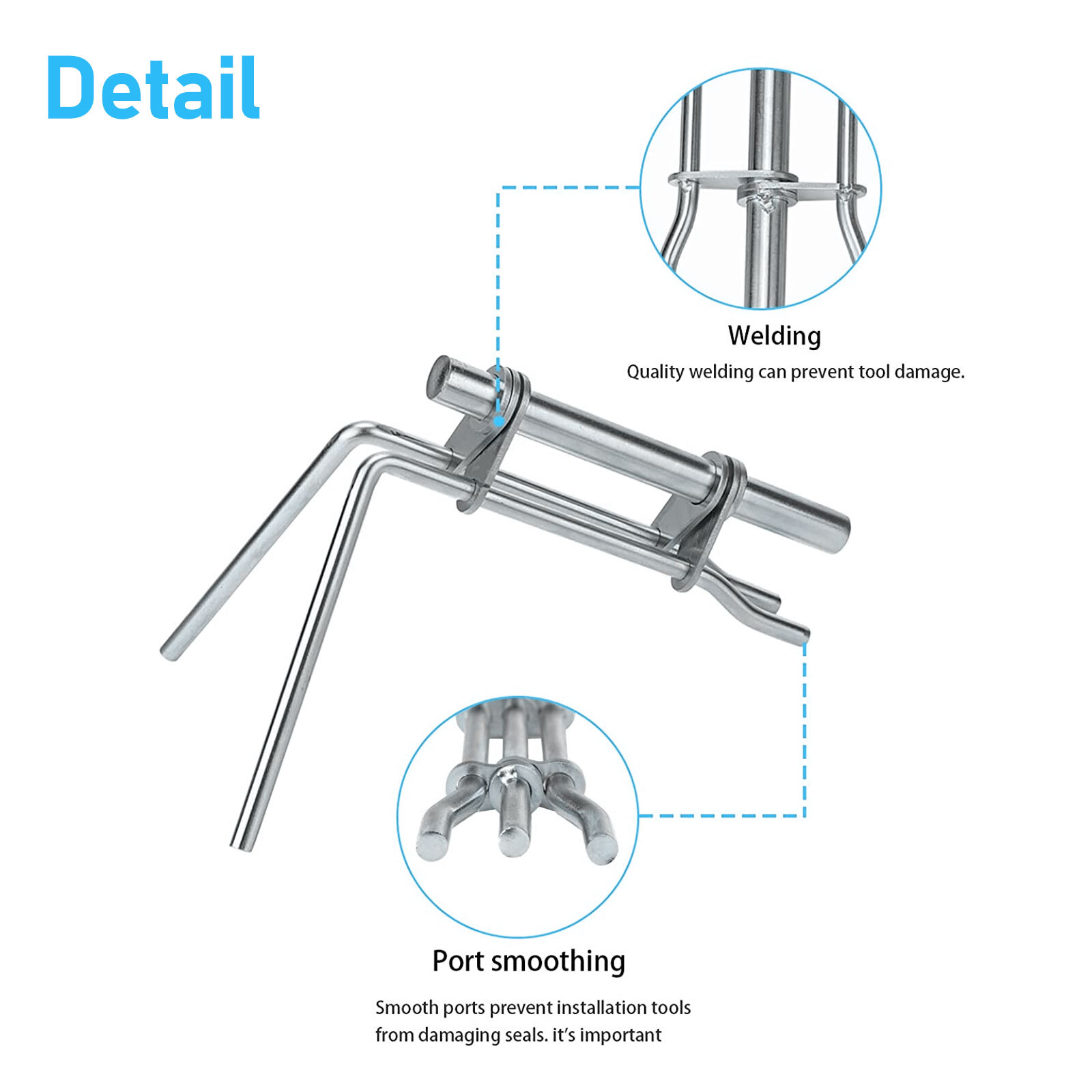 3 Pcs Sliver Hydraulic Cylinder Piston Rod Seal U-cup Installation Tool Kit Set