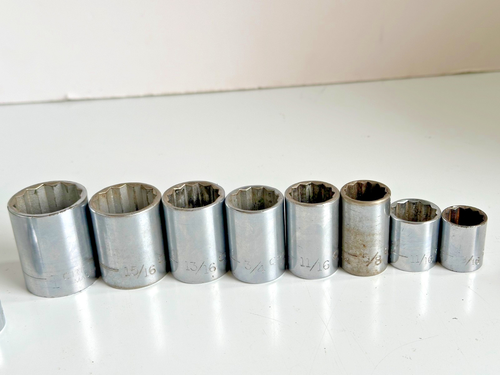 Vintage Craftsman 25pc Socket Lot USA V G Series SAE Metric 6pt 12pt Mixed