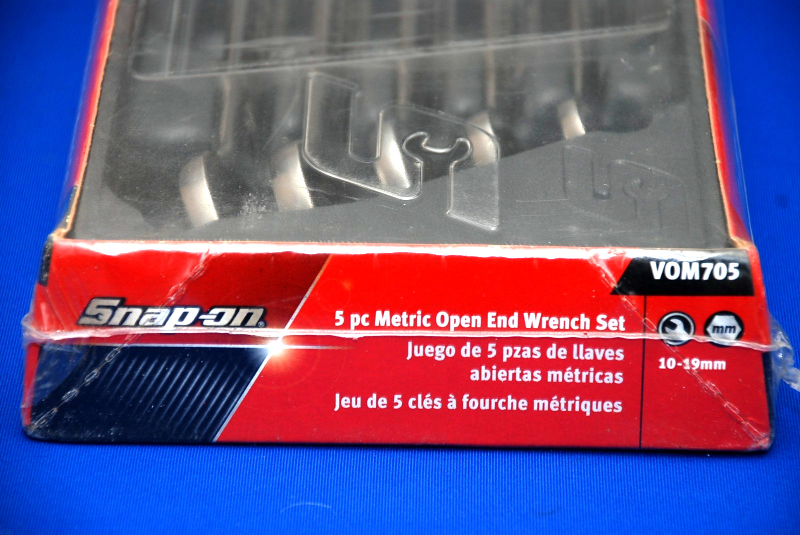 Snap-on NEW 5 Piece Metric Open-End Wrench Set 10mm-19mm VOM705