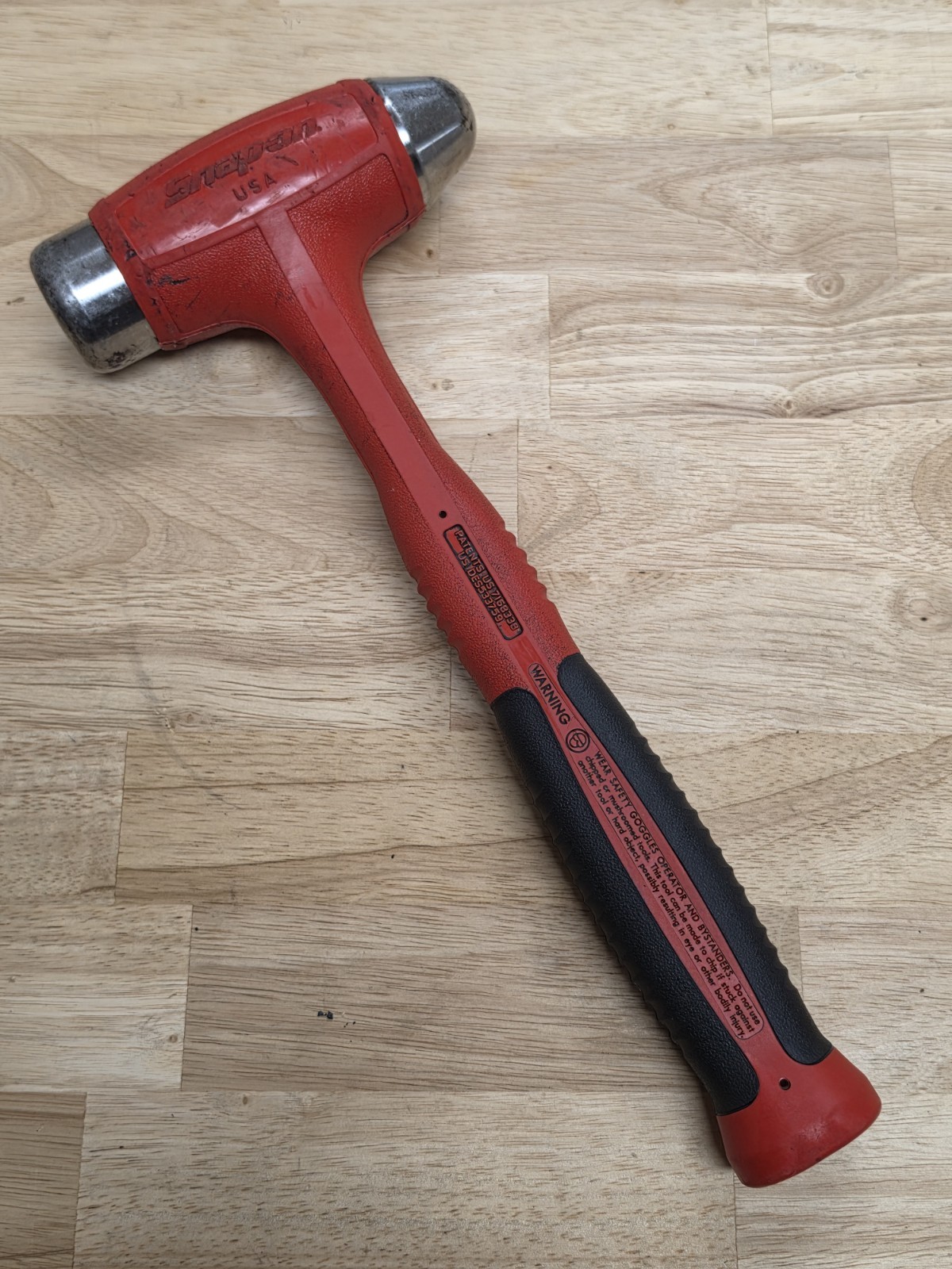 Snap-On Tools HBBD32 Red Ball Peen Dead Blow Hammer 32 Ounce. USA