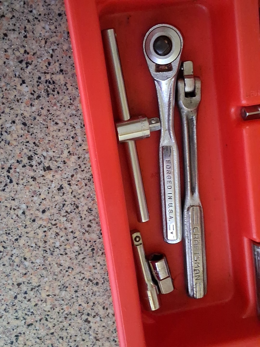 Craftsman Mechanics Socket Wrench Set Drawer Metric & SAE G, V, EE 1/4″ Dr