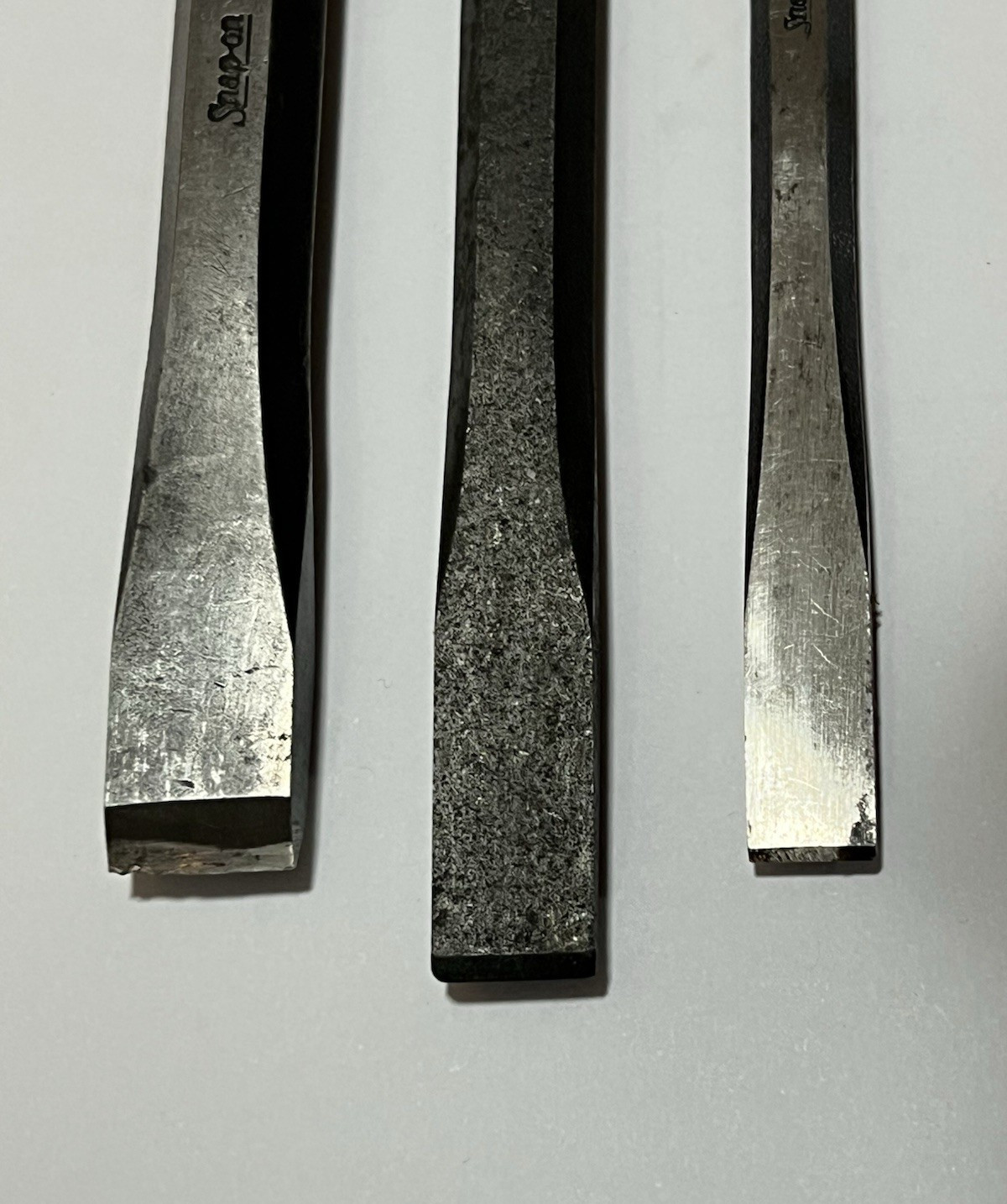 Snap On Flat Cold Chisel Set 3 pc 3/8 – 1/2 – 5/8 USA