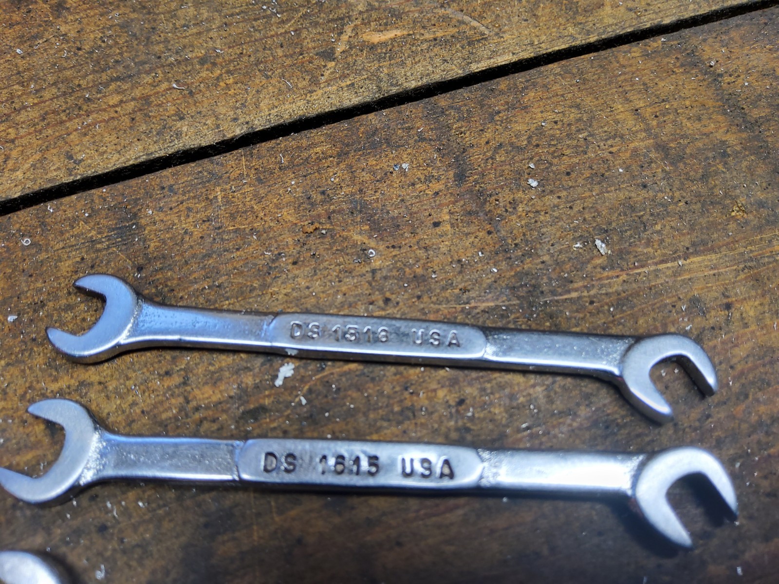 Snap On 4-piece DS-series 4-way Angle Open-End Midget Ignition Wrench Set USA