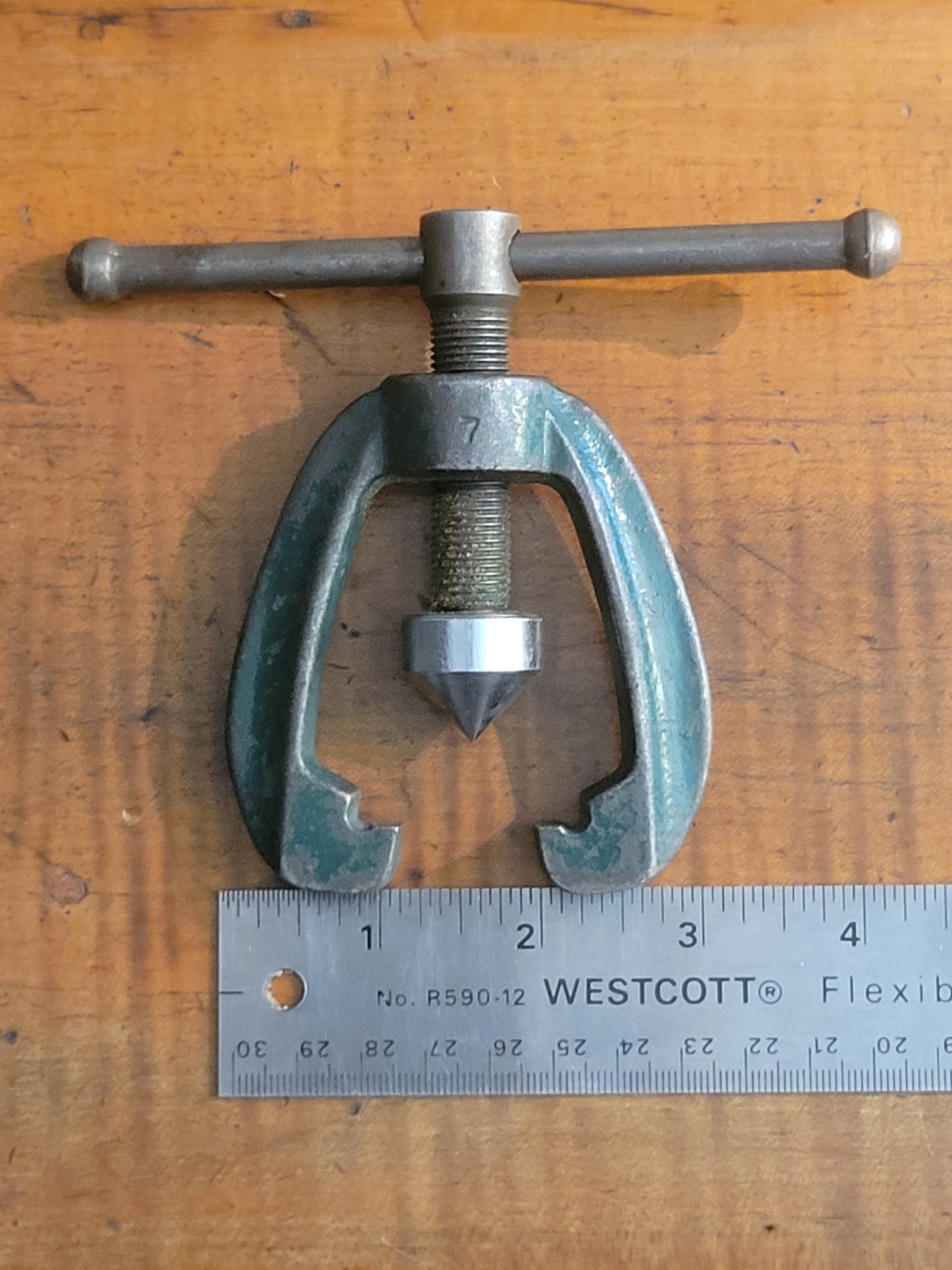 Vintage- Flaring Tool, green color, marked with no. 7. Works great!