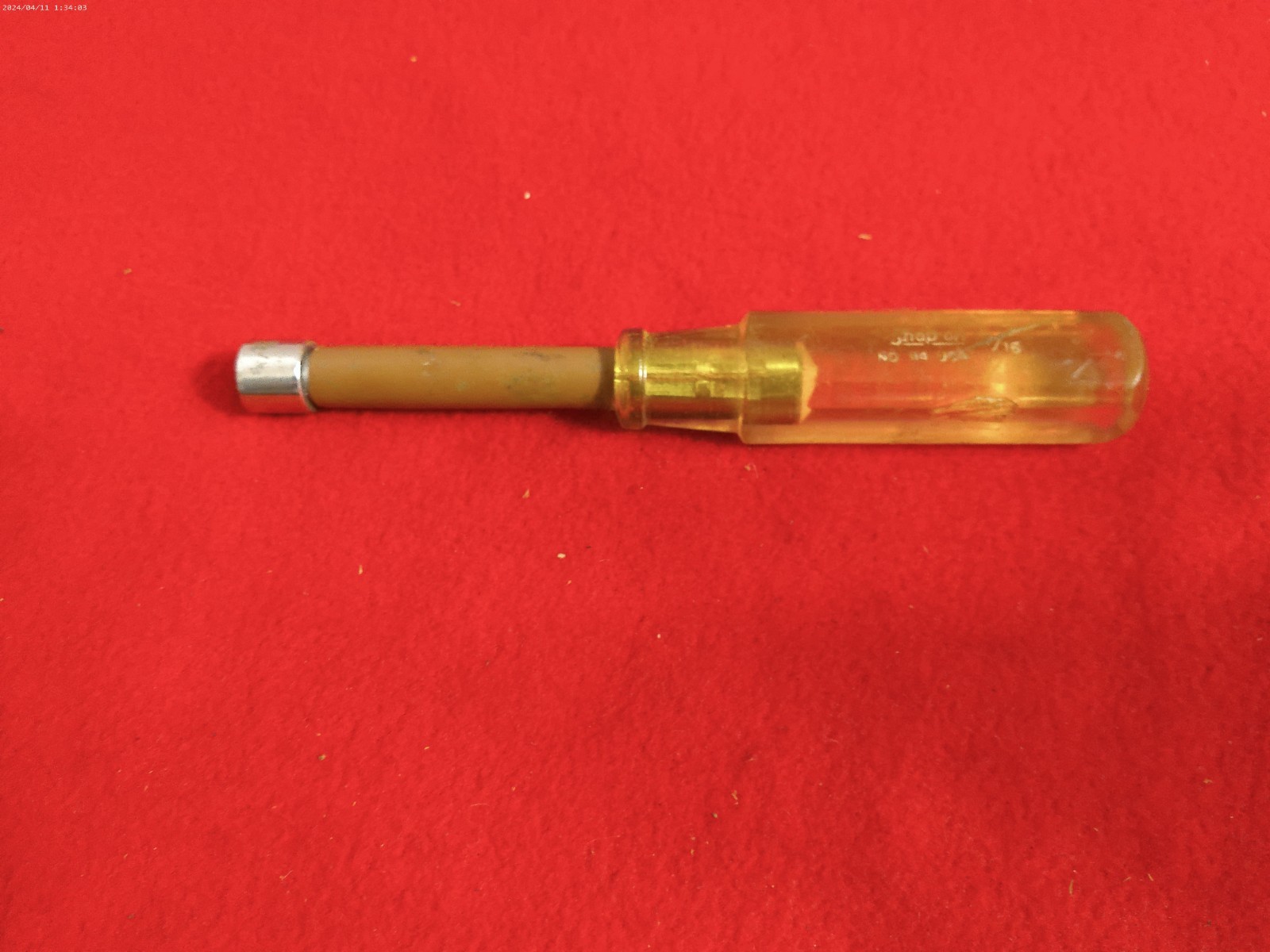 Snap on Tools 7 16″ insulated Hollow Shank Nut Driver ND114 USA