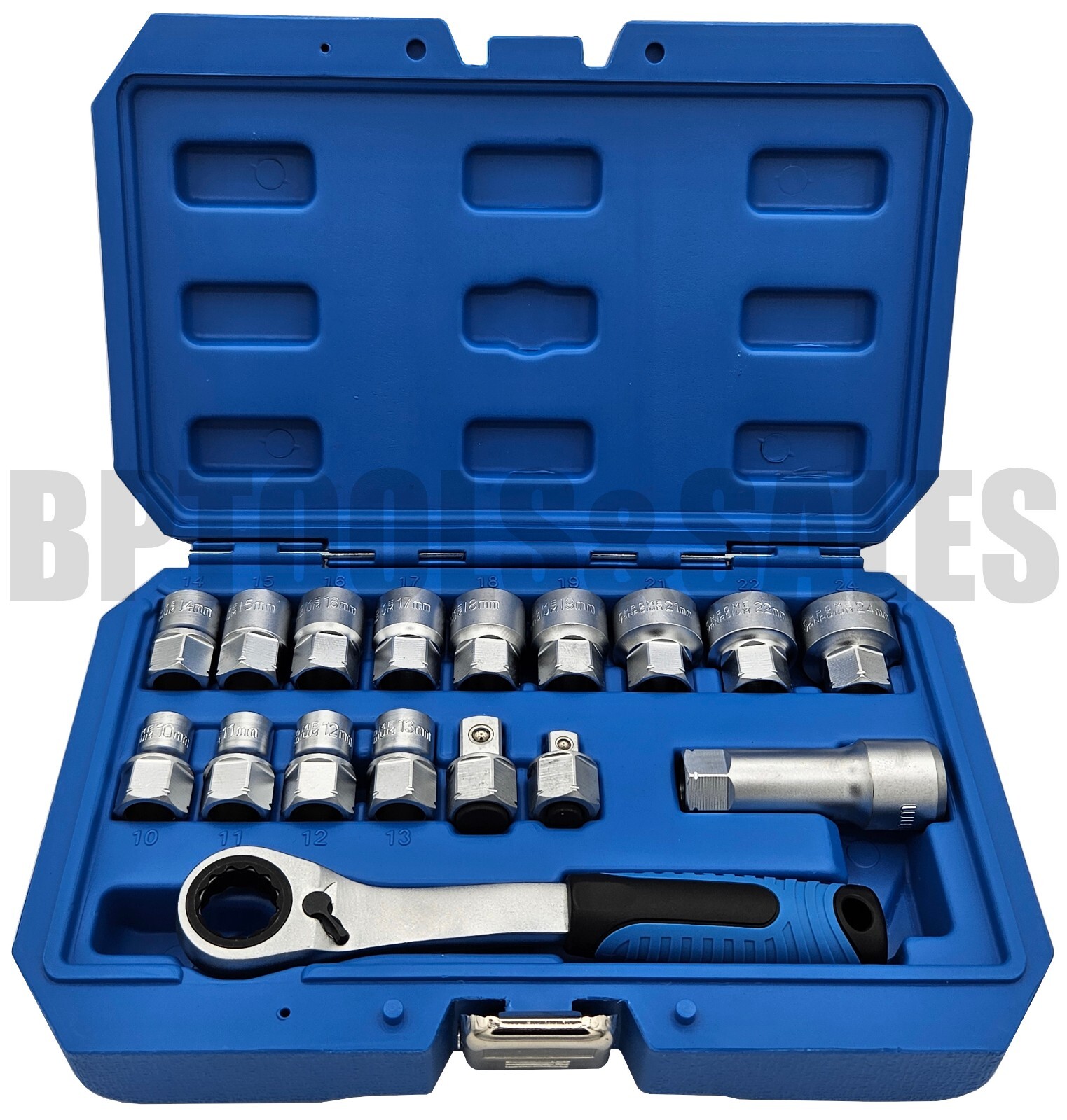 17pc Metric 3/8″ and 1/2″ Driver Go Through Pass-Go-Thru SOCKET Ratcheting SET