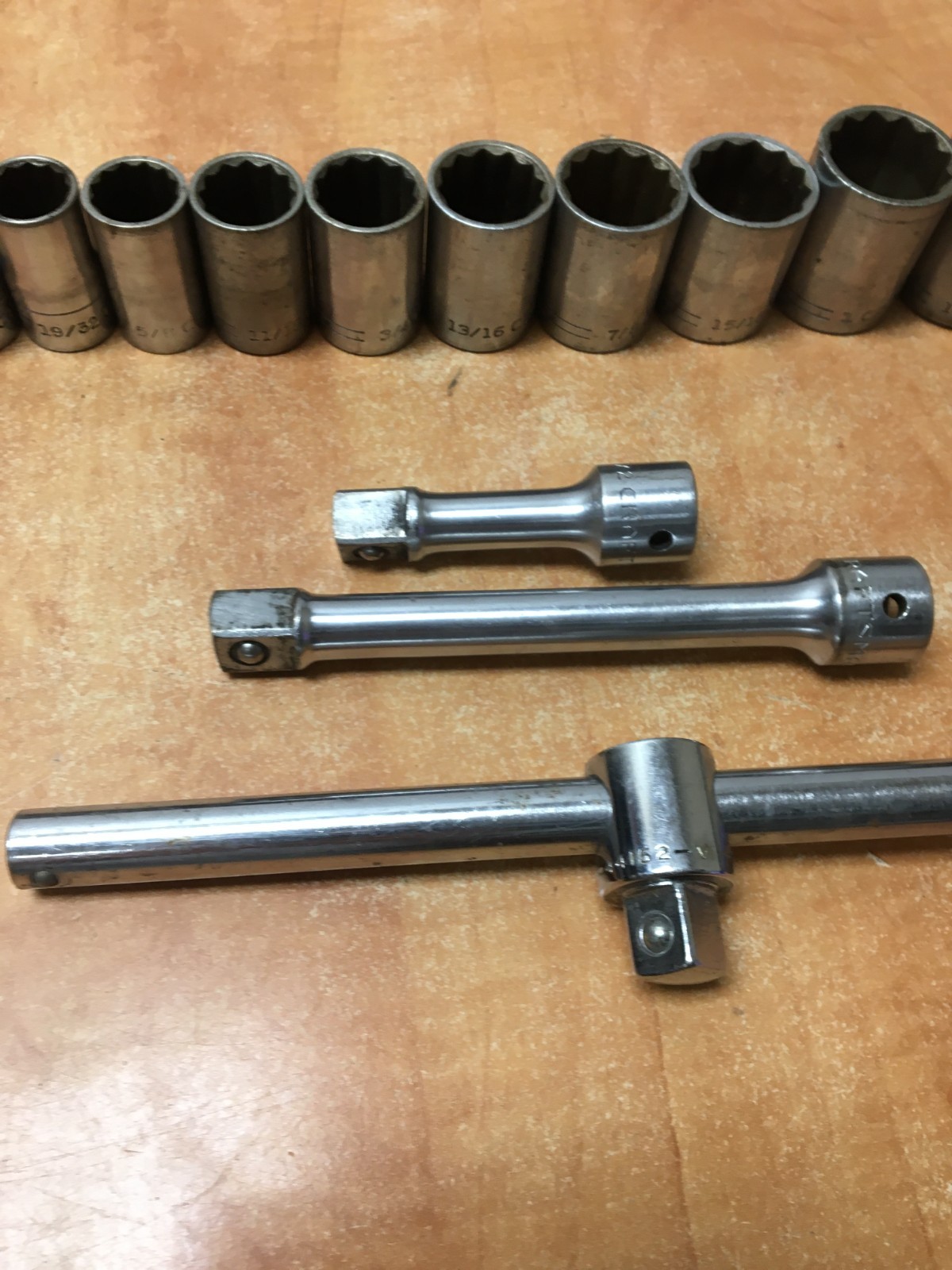 Vintage Craftsman 1/2” Drive Socket Set =V= Series 17 Pieces 12 Point SAE