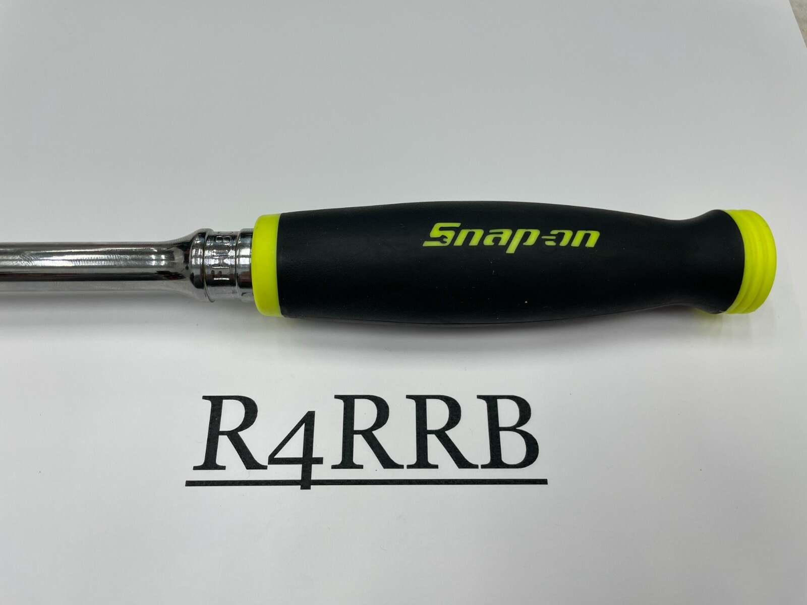 Snap-on Tools USA NEW 3/8″ Drive HIVIZ Soft Grip LONG Fixed Head Ratchet FHL80HV