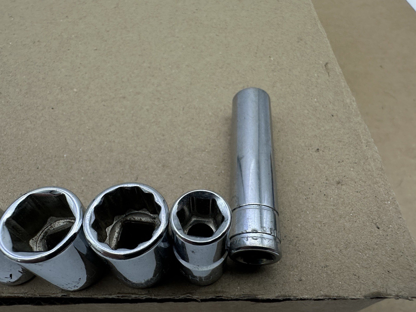 Set Lot of 11 Mixed Husky USA SAE Metric 1/4″ Drive Sockets Assorted Sizes