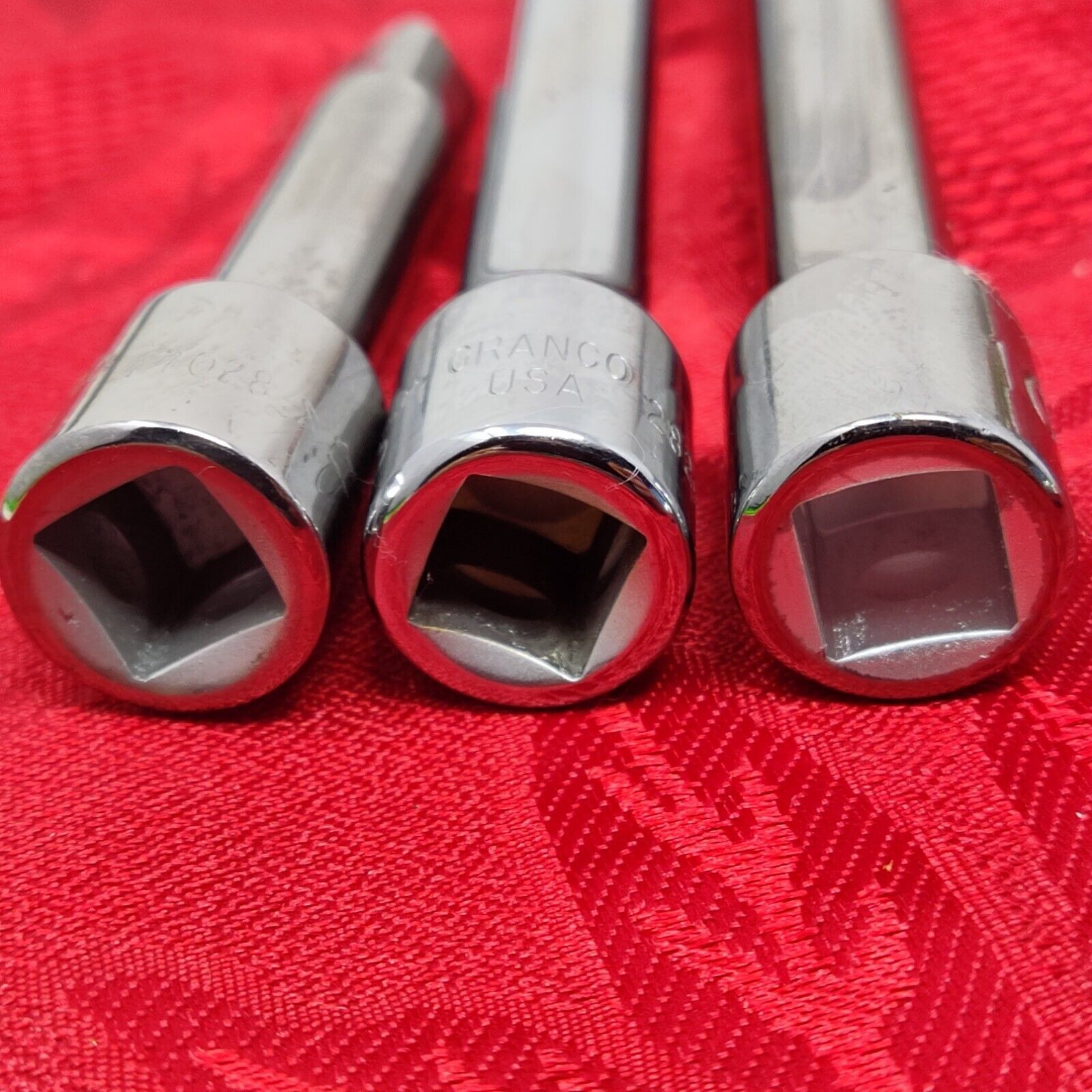 (5) Socket Extension & Adapters USA Made 3/8″ Drive Chrome Tool 3″ 6″ 10″