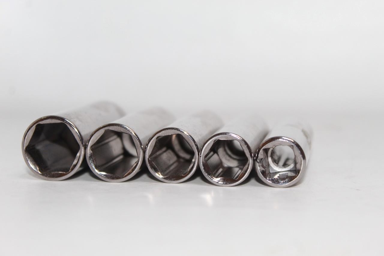 5pc Lot Craftsman Easy Read 3/8″ Dr 6pt Metric Deep Socket 11 12 13 14 16mm USA