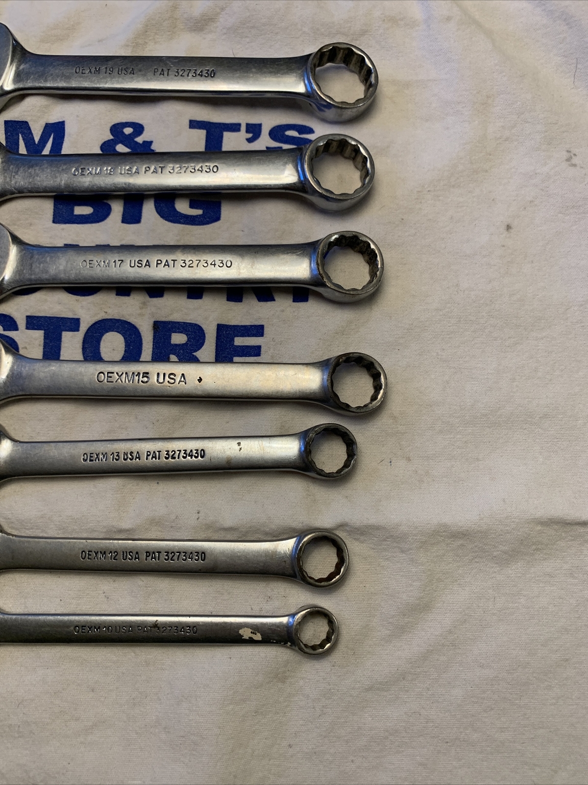 Snap-on 7pc 12pt Short Combination Metric Wrenches (10mm OEXM10 – 19mm OEX19)