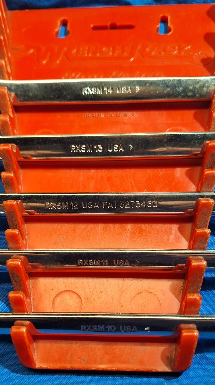 Snap-On RXSM605 5 piece METRIC open end flare nut wrench set 10mm-14mm w/Tray
