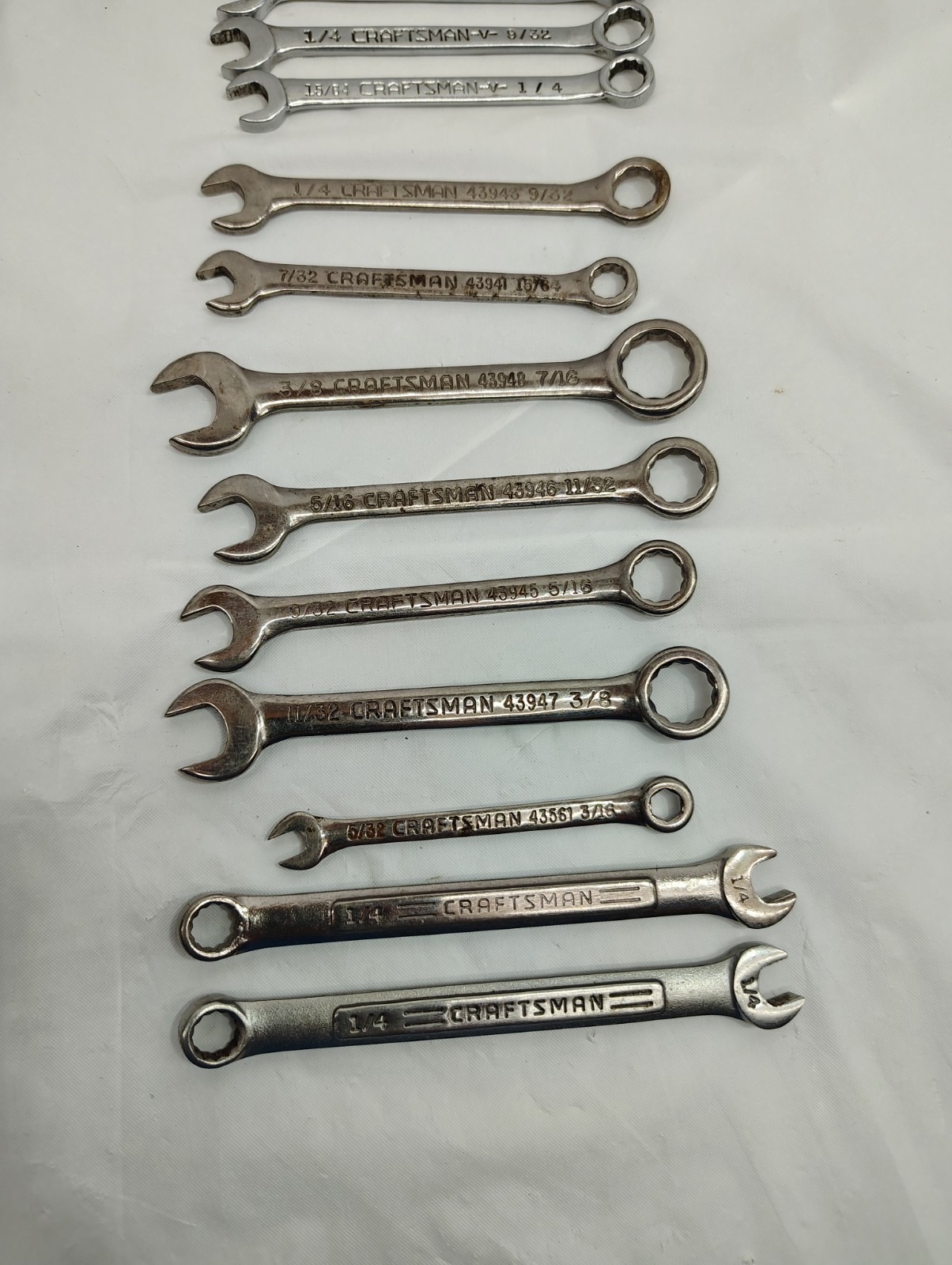 Lot of 21 Craftsman Wrenches Mixed Sizes