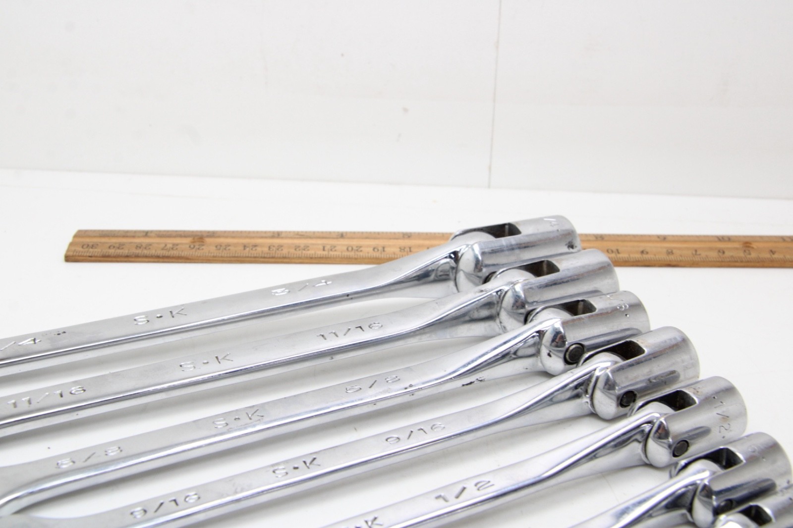 SK Tools 88812-88824 3/8 – 3/4 12 Point Flex Head Superkrome Socket Wrench Set
