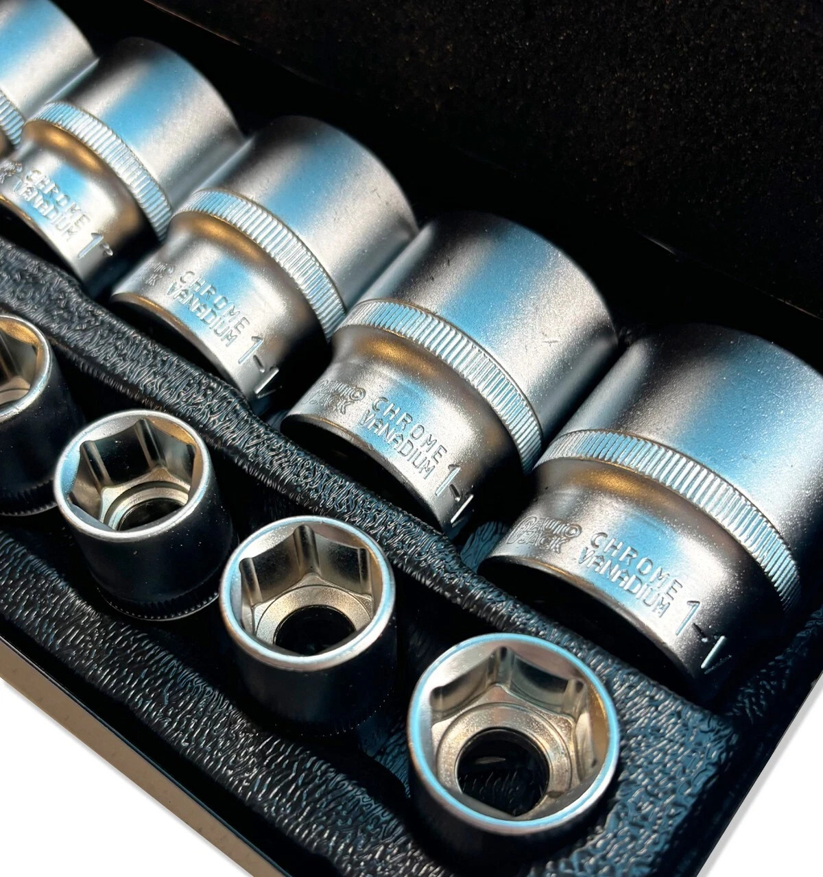 Imperial SAE Socket Set – 24pc 1/2″ & 1/4″ Drive 6-Point Cr-V Steel With Case