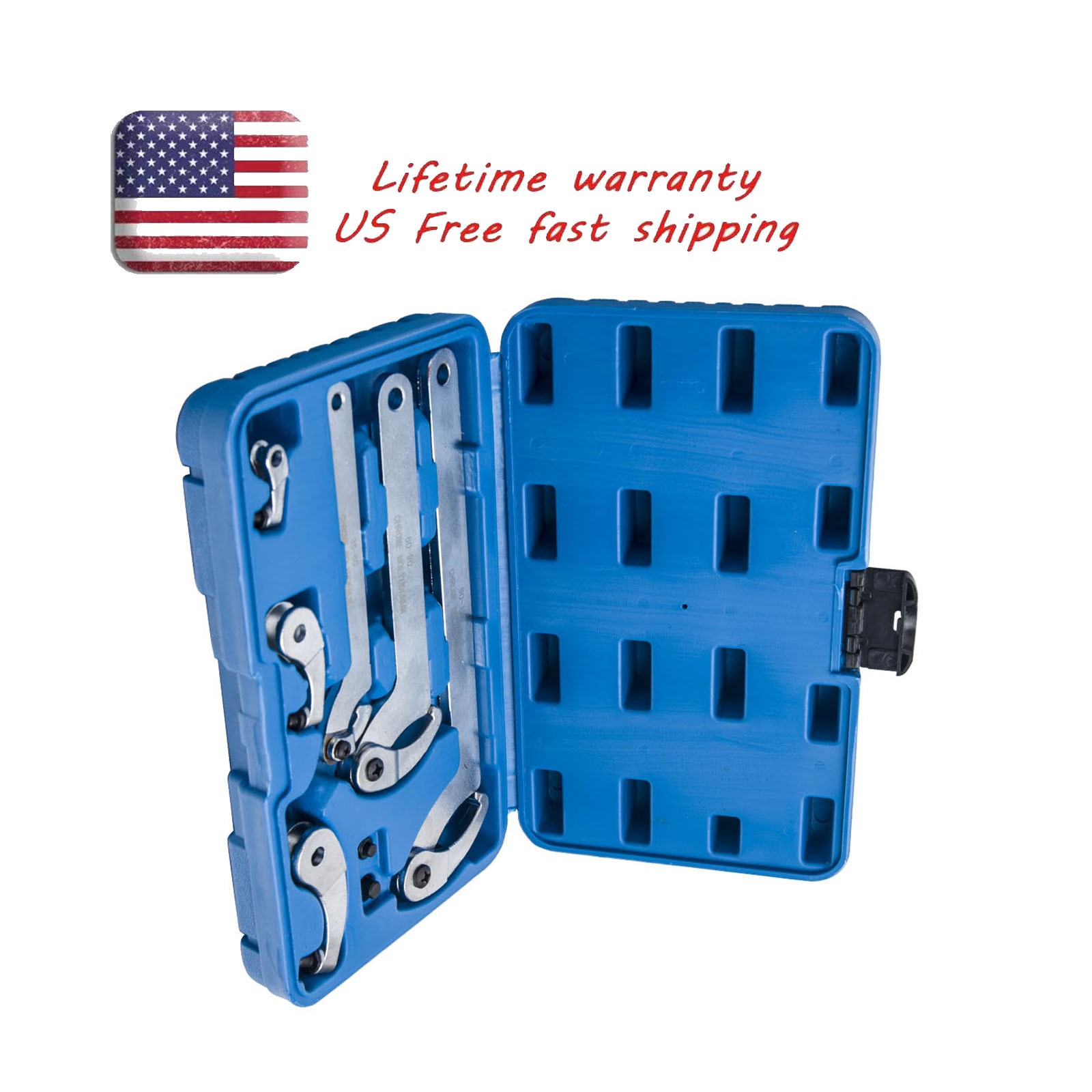 Adjustable Hook & Pin Spanner Wrench Tool Set Locking Nut Wrench 35-120mm New