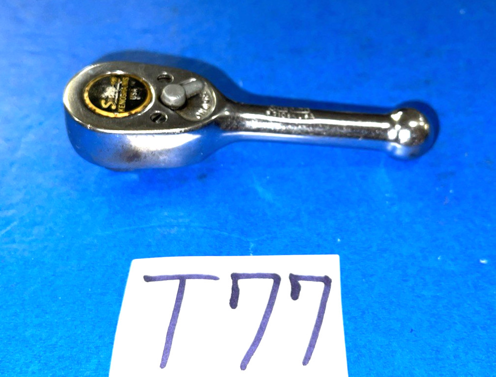 SNAP-ON TOOLS 3/8 DRIVE STUBBY HANDLE RATCHET F710BK INCLUDES SHIPPING IN THE US