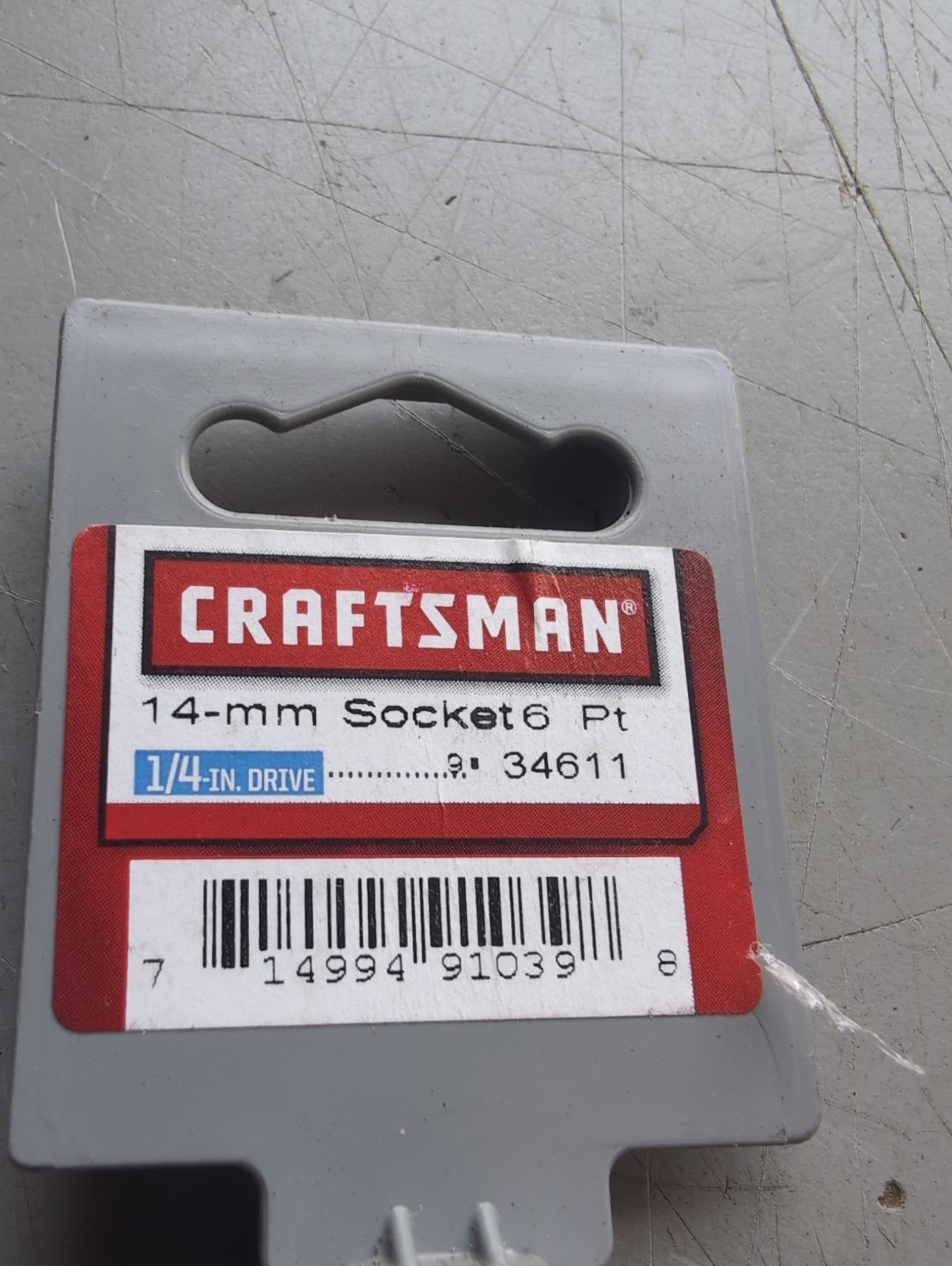 Craftsman Z-AL 14mm Socket 6 Point 1/4″ Drive 34611 Easy Read