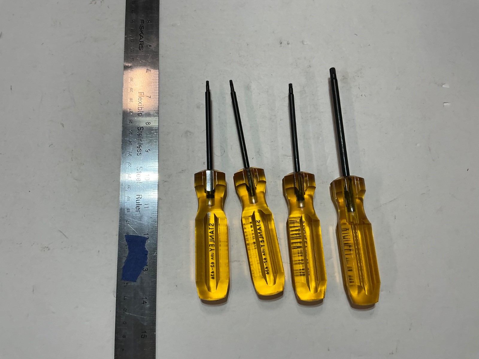 4 Stanley Torx drivers T15x2, T20, T27 all for $22 USA made