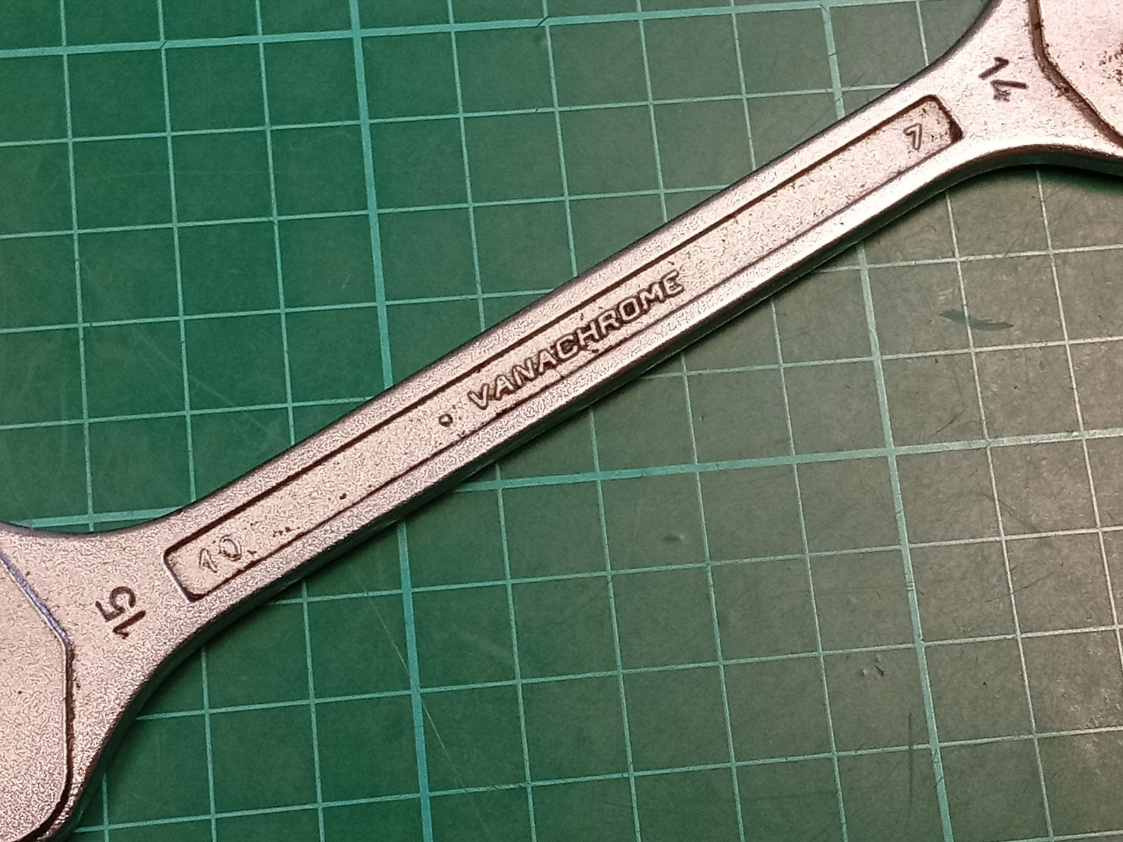 Facom No44, 14mm x 15mm, Vanachrome, Open Ended Spanner, Made In France
