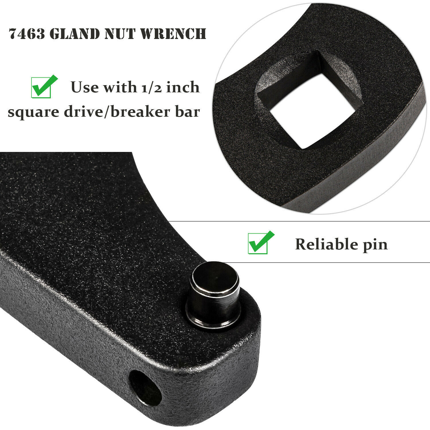 7463 Adjustable Gland Nut Wrench Small Pin Spanner Fit For Hydraulic Cylinders