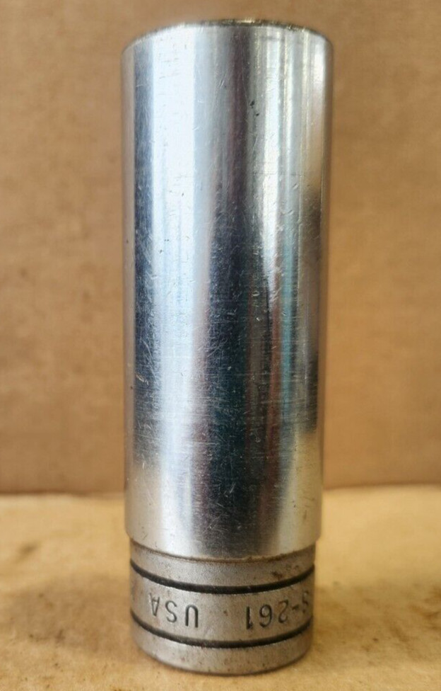 Vintage Snap-on 1/2″ Drive 13/16″ Deep Well Socket S261 12-Point Made in USA