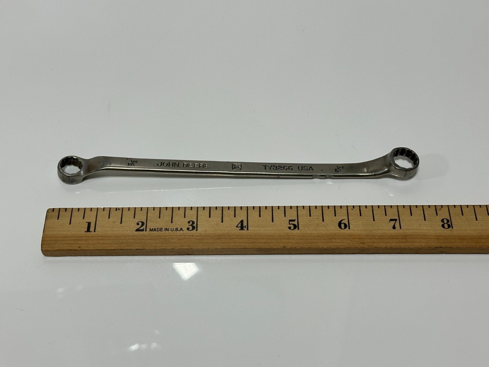 John Deere USA TY3266 SAE 3/8″ x 7/16″ Chrome Double Box End Wrench – 12 Point