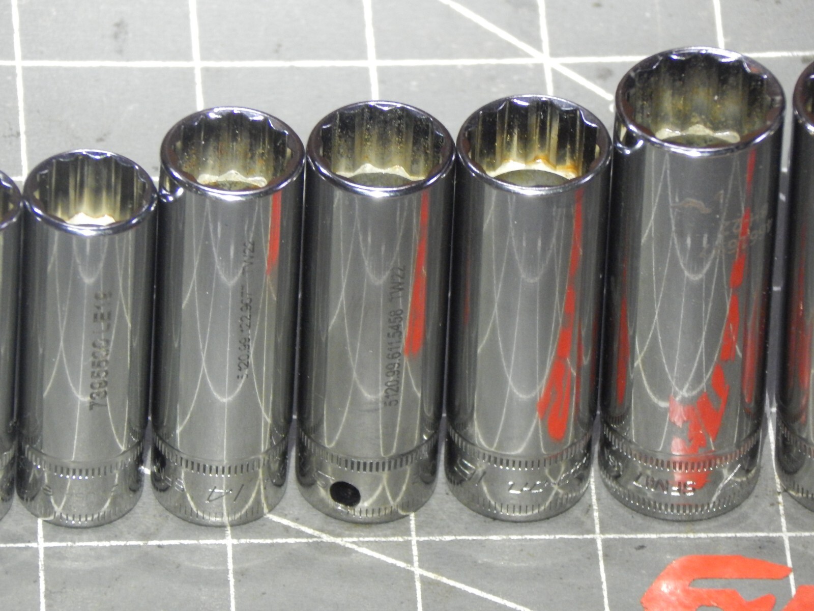 READ Snap On 14Pc Metric 3/8″ Drive Deep Socket Set 6MM 19MM SFM SFM6 12Pt Dr