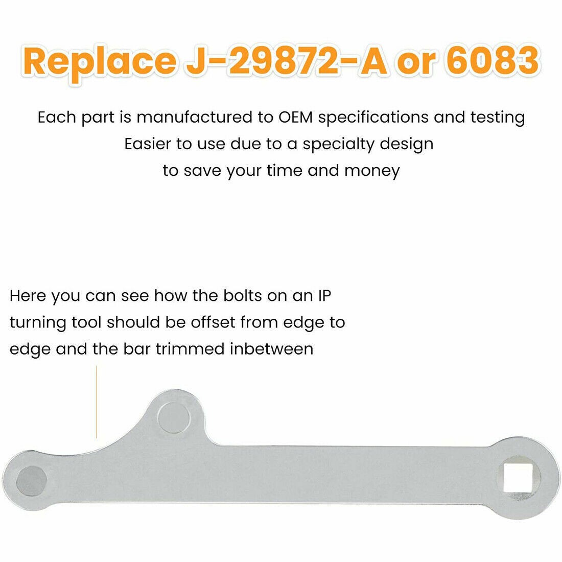 J-29872-A Injection Pump Timing Wrench for C/K G/P 6.2L 6.5L Diesel 1/2″ Drive