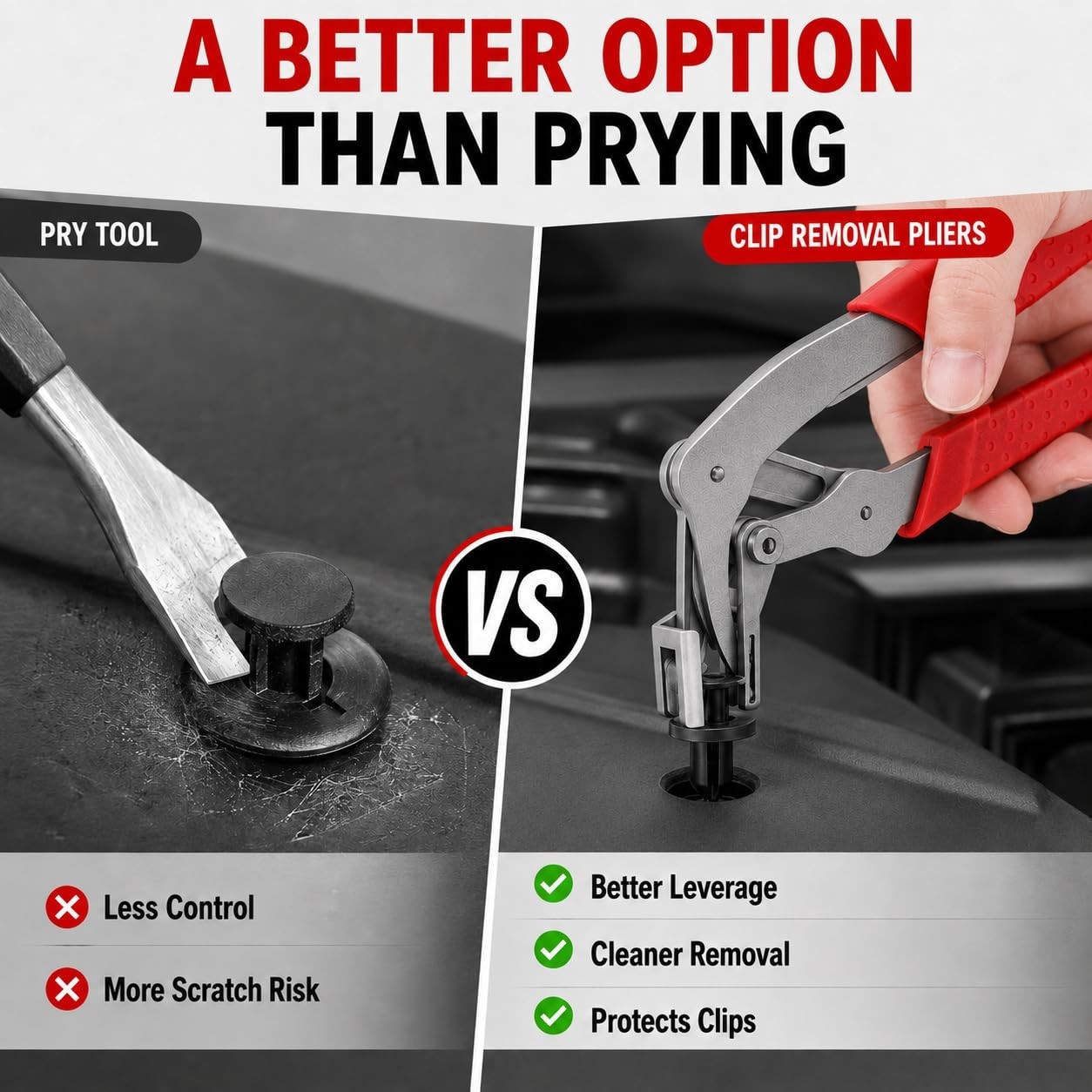 Car Clip Removal Tool – Auto Fastener Pliers for Trim & Door Panel Disassembly