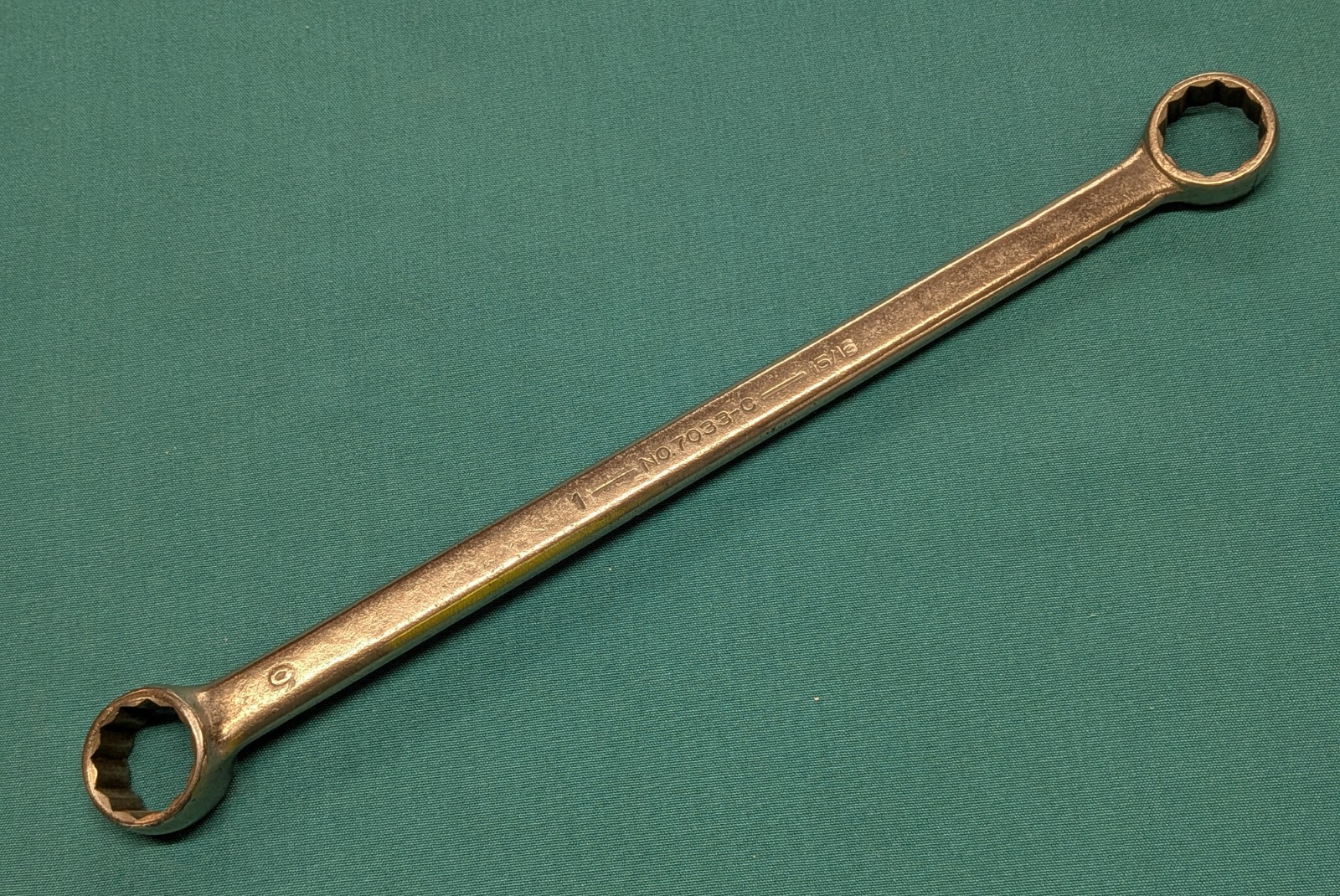 Vintage Armstrong Armaloy 7033-C Double Box End Wrench 12 Point 1” & 15/16”- USA
