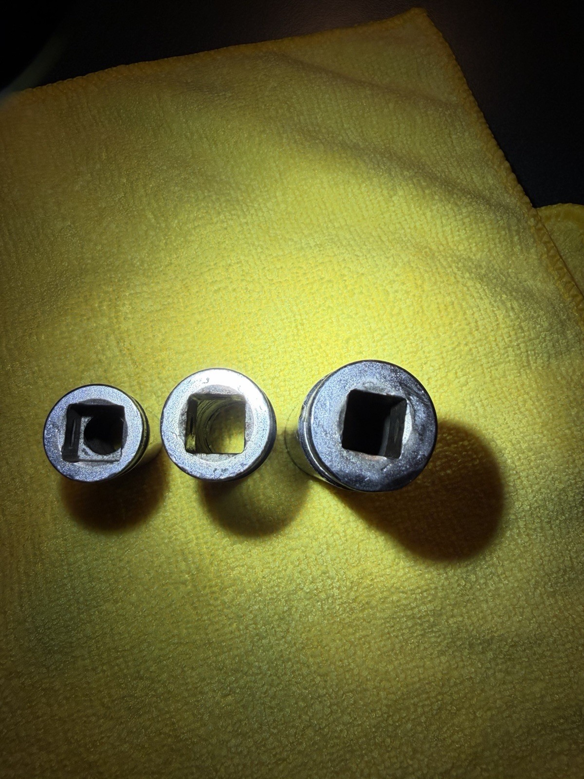 Lot Of 3 Snap-on Deep Metric Sockets 11mm, 15mm, 17mm SFM 12 Point Vintage