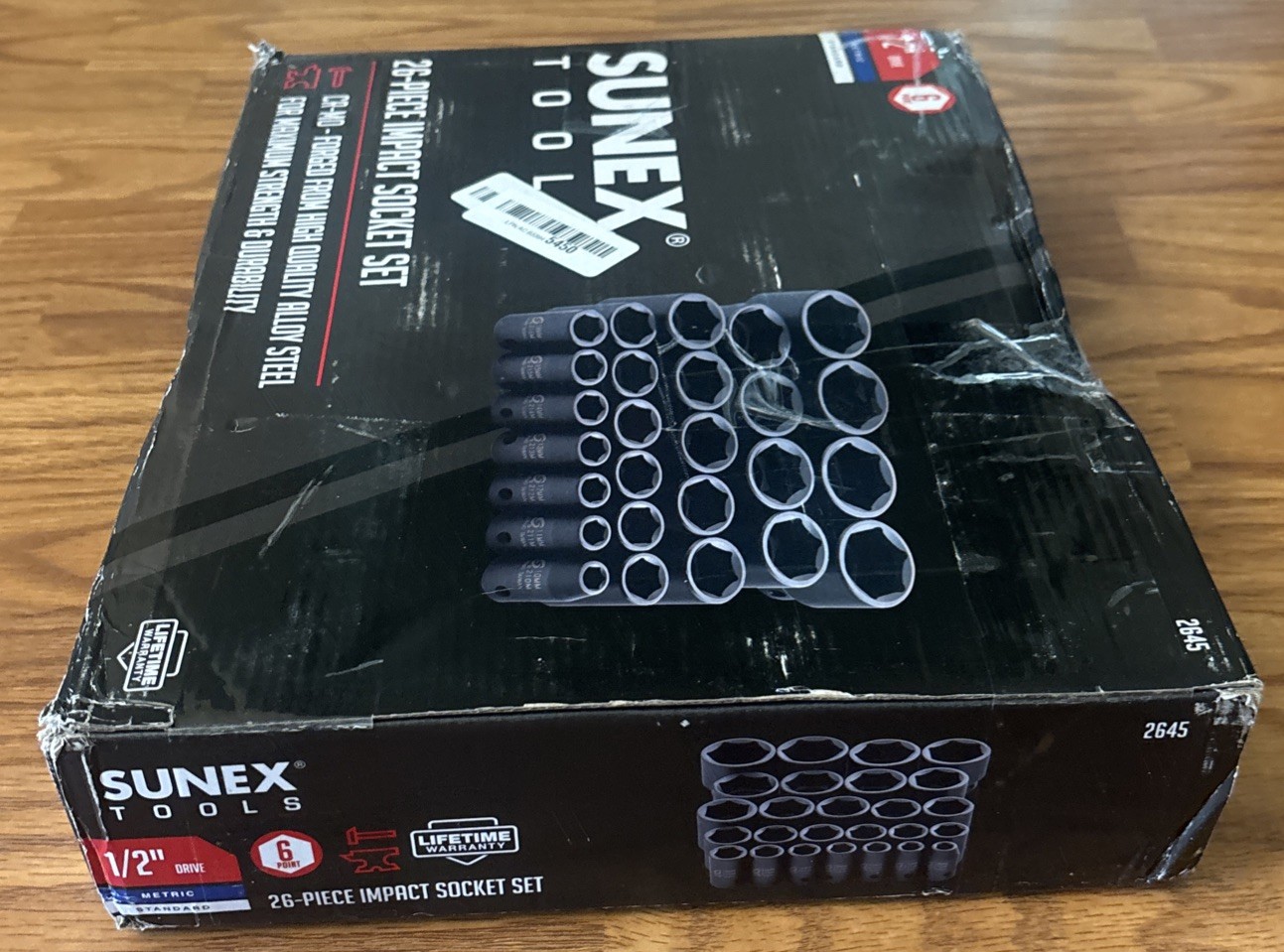 SUNEX Tools 1/2″ DRIVE METRIC 6 POINT 26-PIECE IMPACT SOCKET SET NEW READ!