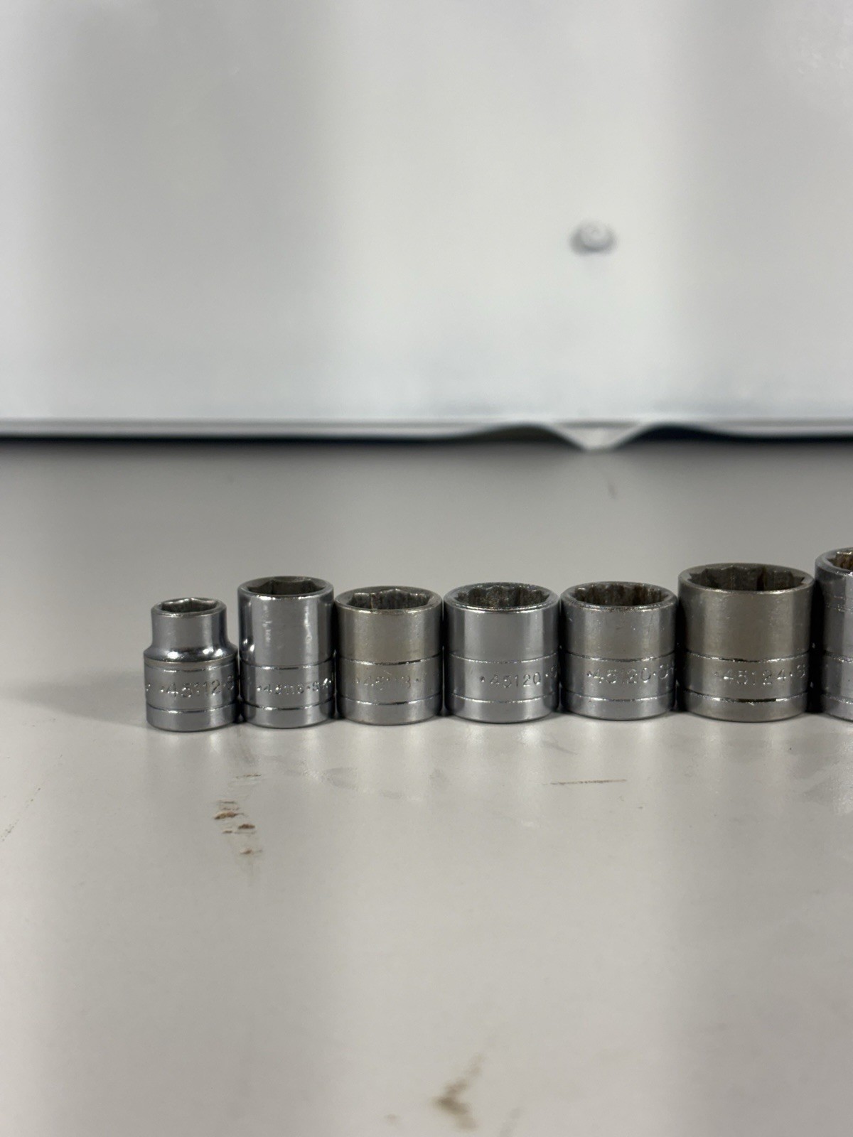 SK Tools 3/8” Drive SAE Socket Lot 11 Pc USA Deep & Shallow Vintage Chrome