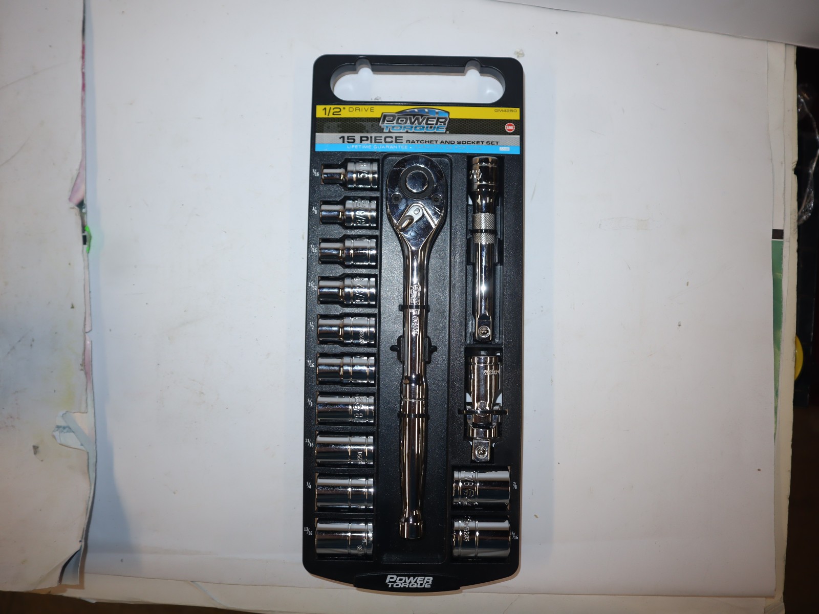 Power Torque Rachet and Socket Set 15 pc, Metric Sockets 1/2″ Drive GM4251 79005