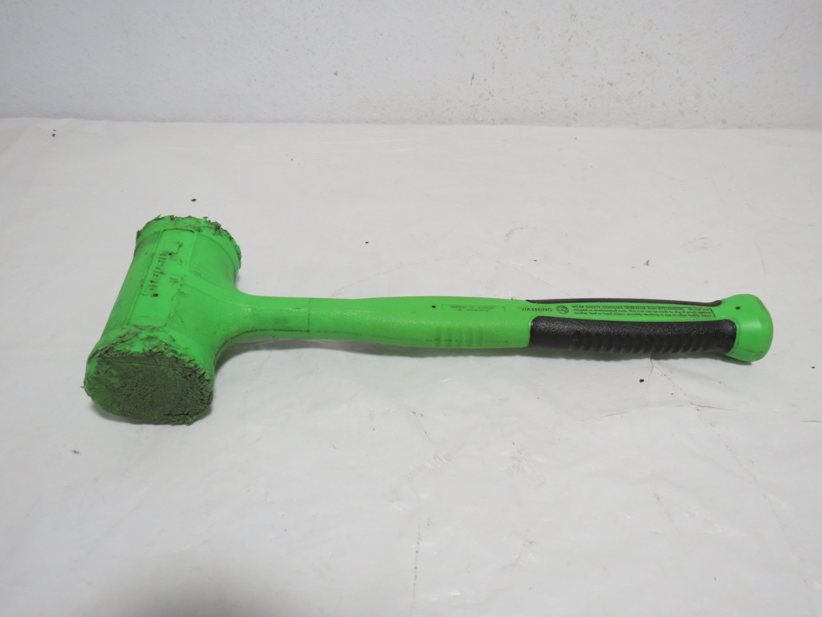 Snap-On HBFE48 Dead Blow Hammer 48 oz. USA Green 15″ Long Soft Grip Used