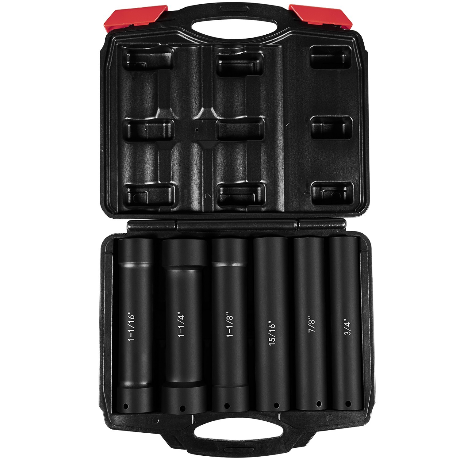 1/2 Inch Drive Heavy Duty Extended Length Extra-Deep Length Impact Socket , 6 PC