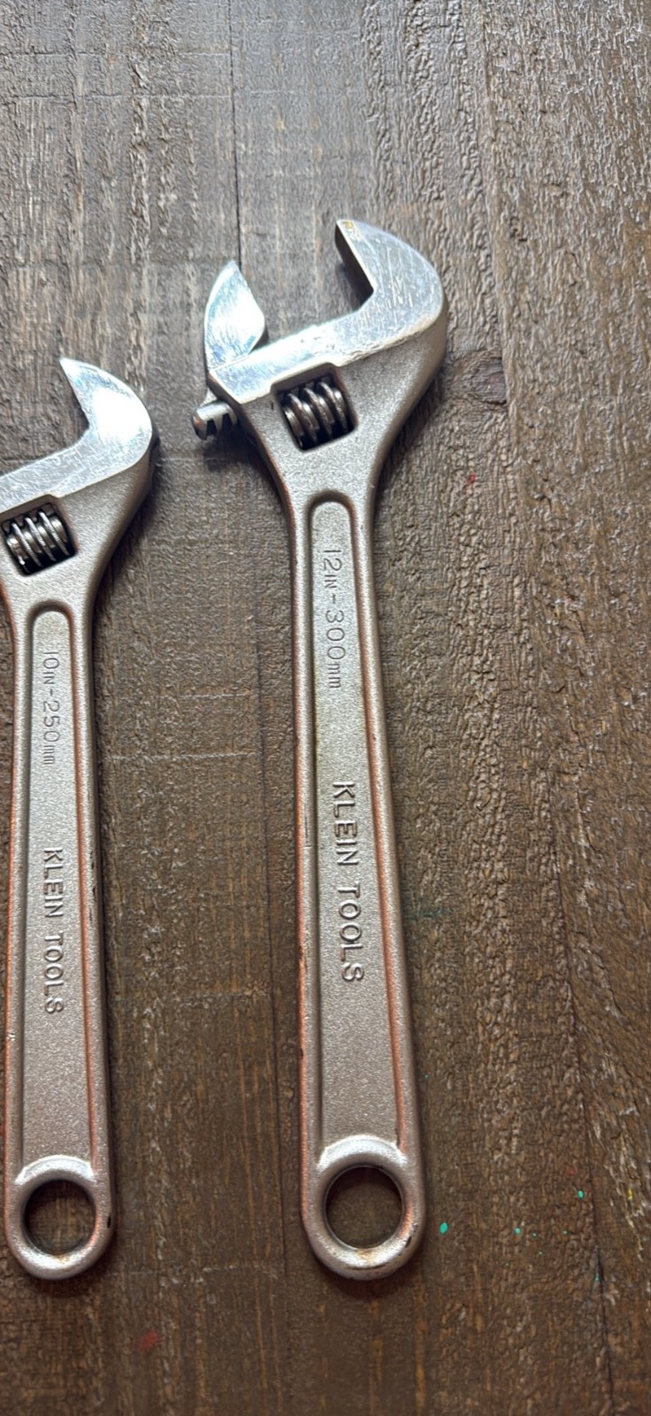 Klein tools adjustable 3 piece wrench set no owner markings all work great